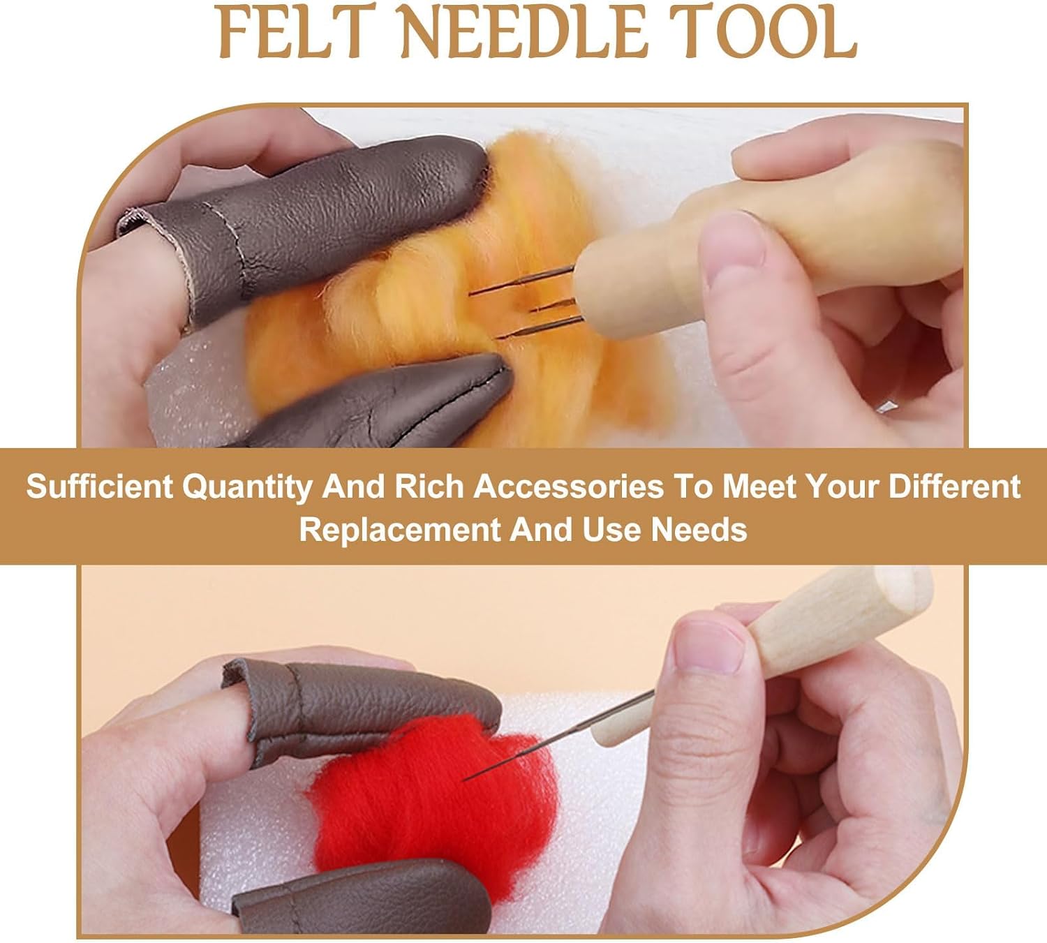 Thumbnail 4 de Redamancy 36Pcs Wool Felting Needle Tools kit (3 needle sizes) with wooden handle