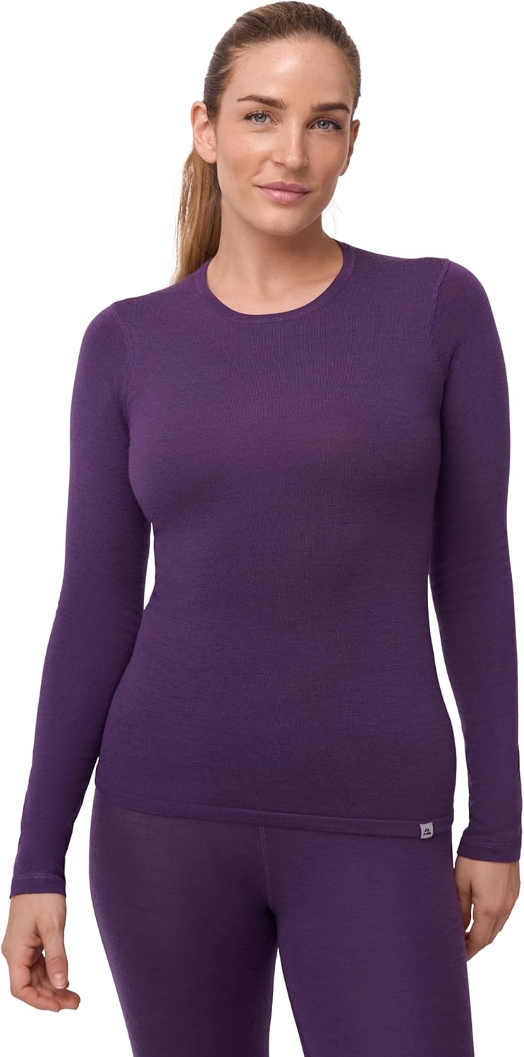 DANISH ENDURANCE Maglia Termica Donna in Lana Merino – Manica Lunga per Sci, Trekking ed Escursionismo