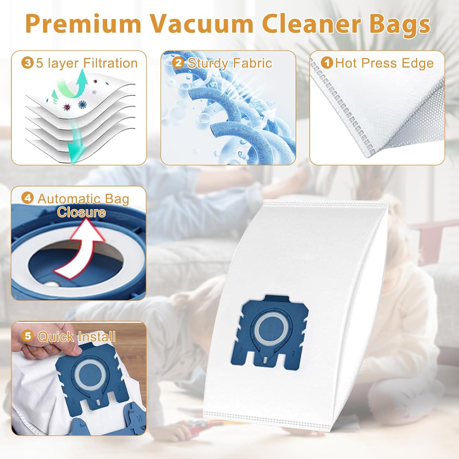 Detalle 1 de 10 Pack GN Dust Bags with 3 Filters