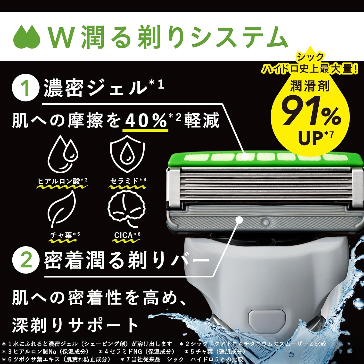 Thumbnail 1 de Schick ハイドロ極 敏感肌 替刃10個入り 男性用カミソリ