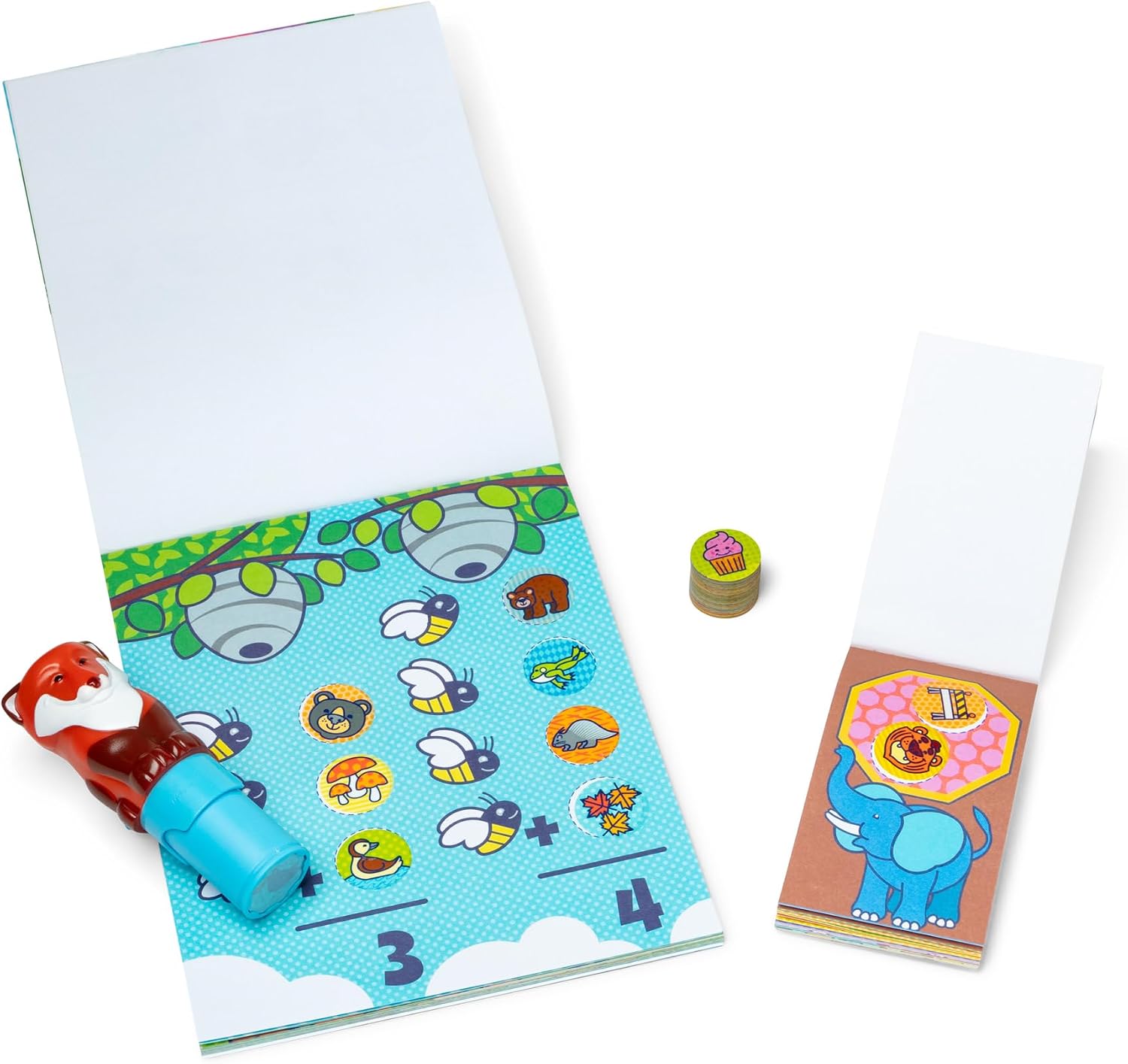 Detalle de Melissa & Doug Sticker Wow! Set Volpe con 500 adesivi e timbratore collezionabile