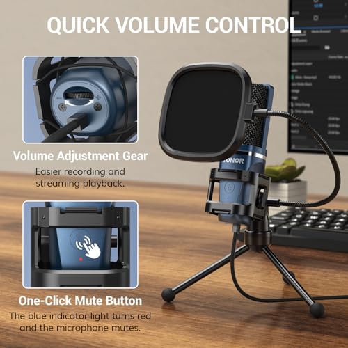Detalle de TONOR TC-777 USB Podcast Microphone Review
