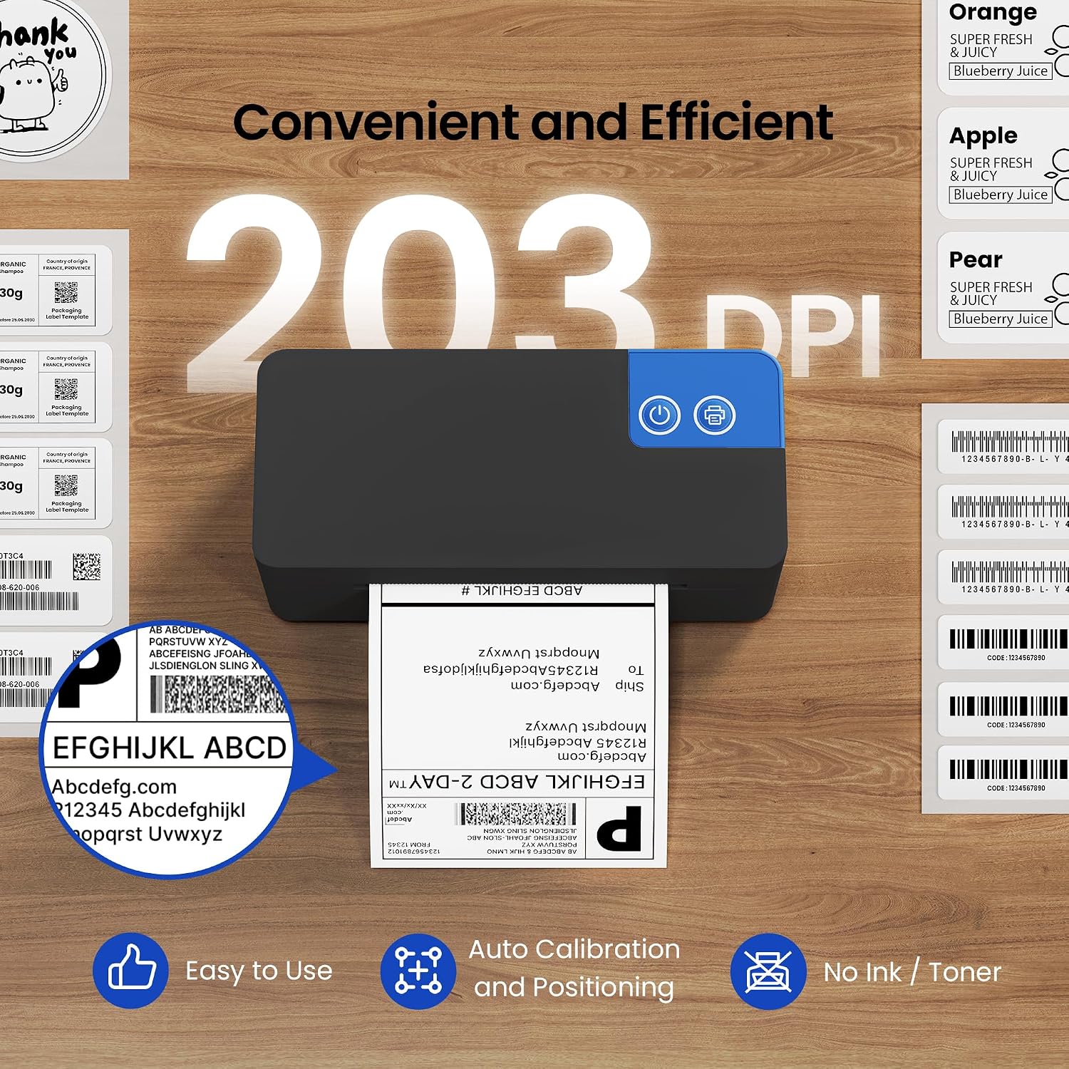 Thumbnail 3 de ETIKEZ Bluetooth Shipping Label Printer: 4x6 Thermal Printer for Business Parcels