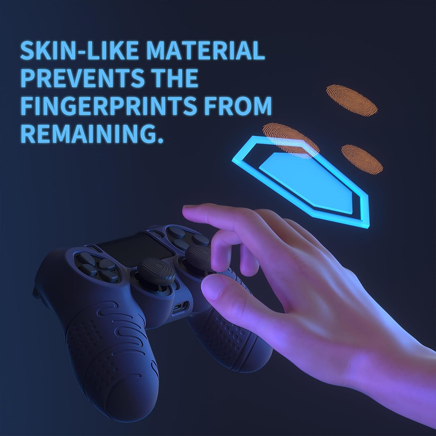 Detalle de PlayVital PS4 controller silicone skin