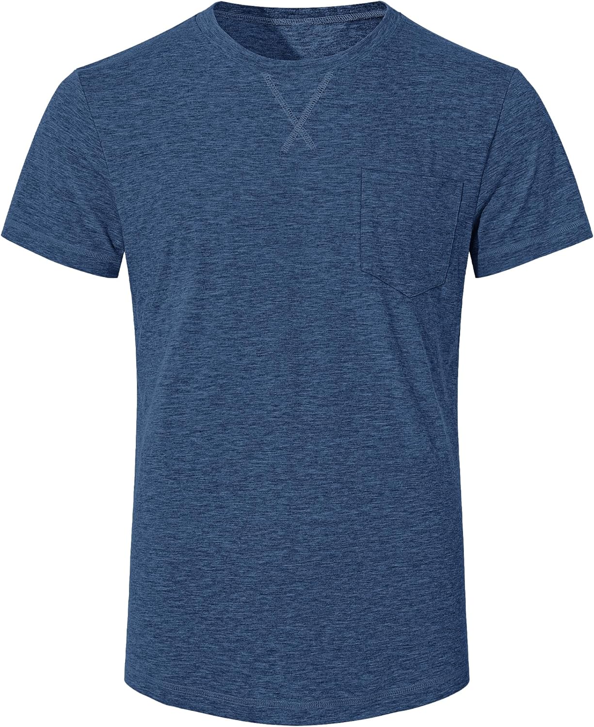 Thumbnail 2 de TARAINYA Herren-T-Shirt aus Baumwollmix mit Elasthan, kurzarm Rundhals & Brusttasche (M–4XL)