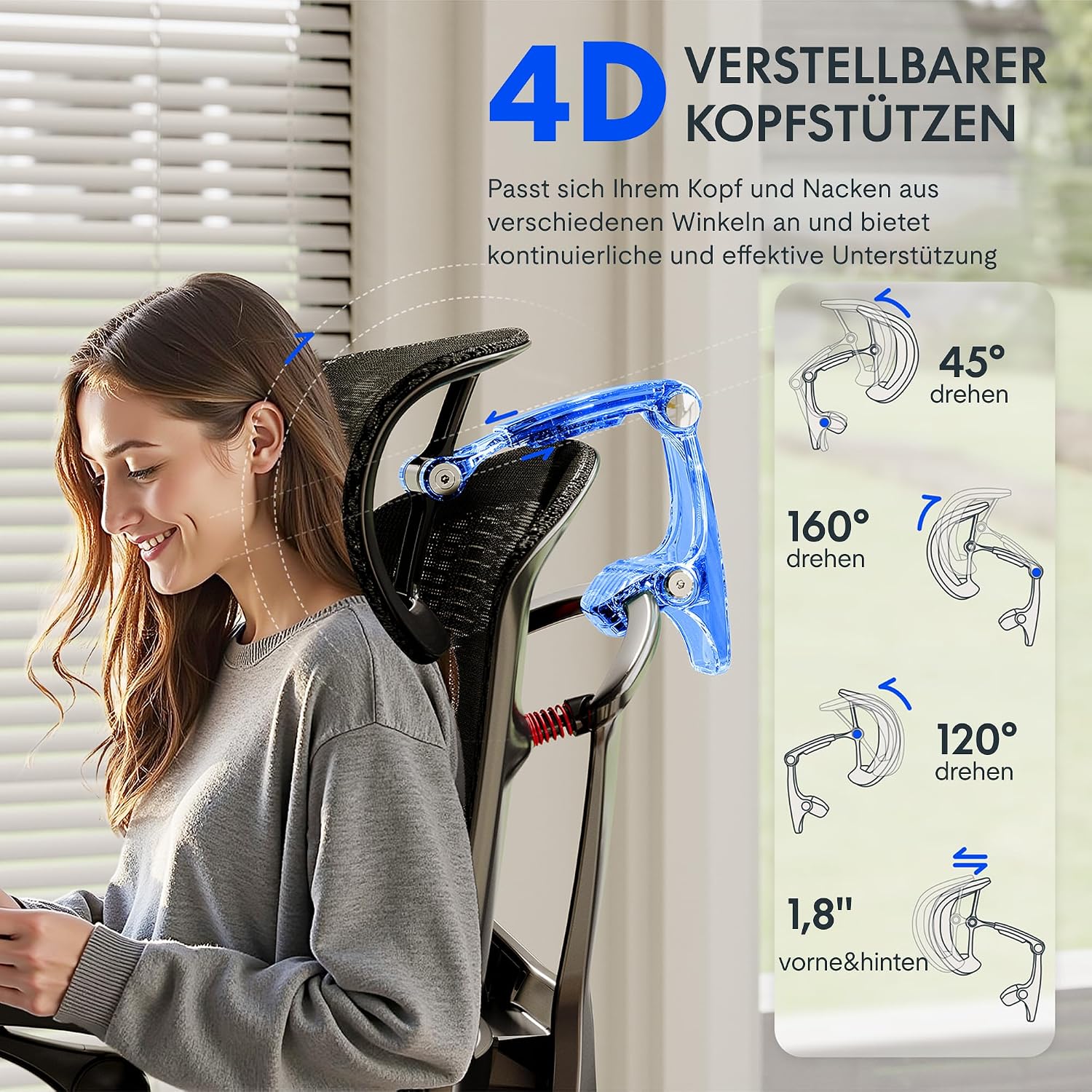 Thumbnail 5 de FLEXISPOT ErgoX Pro Ergonomischer Bürostuhl