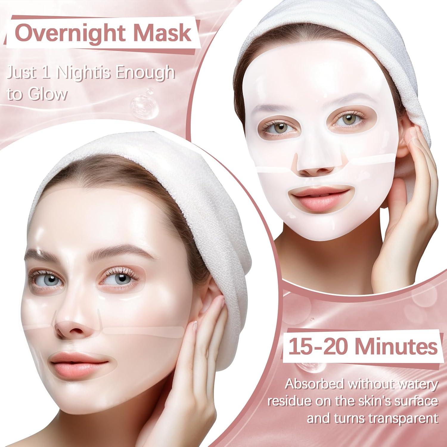 Detalle 2 de CelestiMingle collageen gezichtsmasker, 5 stuks met hyaluronzuur en probiotica
