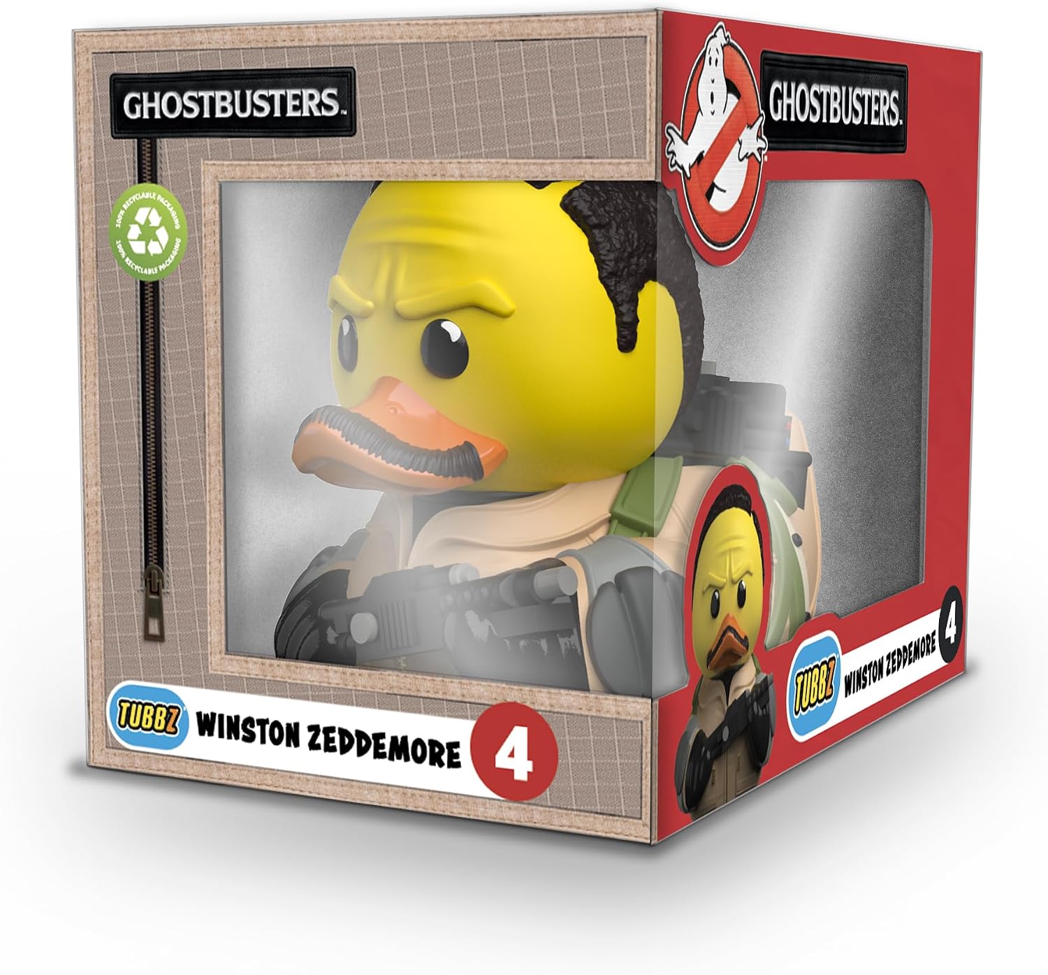 Detalle de TUBBZ Eco Ghostbusters Winston Zeddemore – Cosplaying Rubber Duck Vinyl Figure (Boxed Edition)