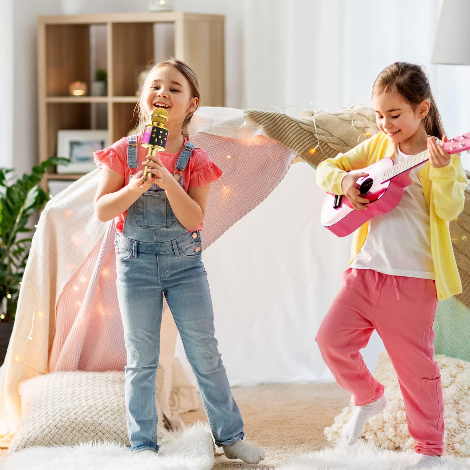 Thumbnail 6 de Fede Karaoke Mikrofon – Drahtloses Bluetooth-Mikrofon mit Lautsprecher, Stimmenwechsel und LED-Display