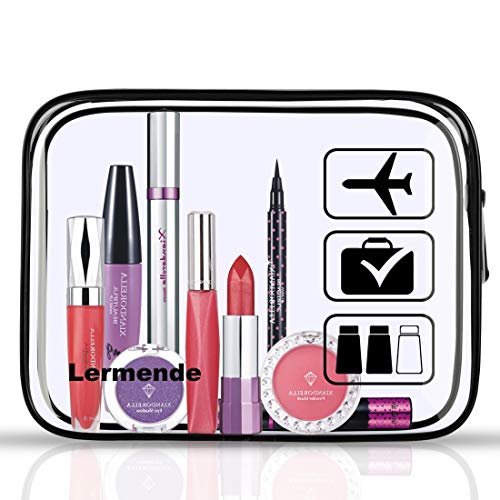 Detalle 2 de Lermende Transparente Kulturtasche – TSA-konform, wasserdicht, PVC, 5er-Set