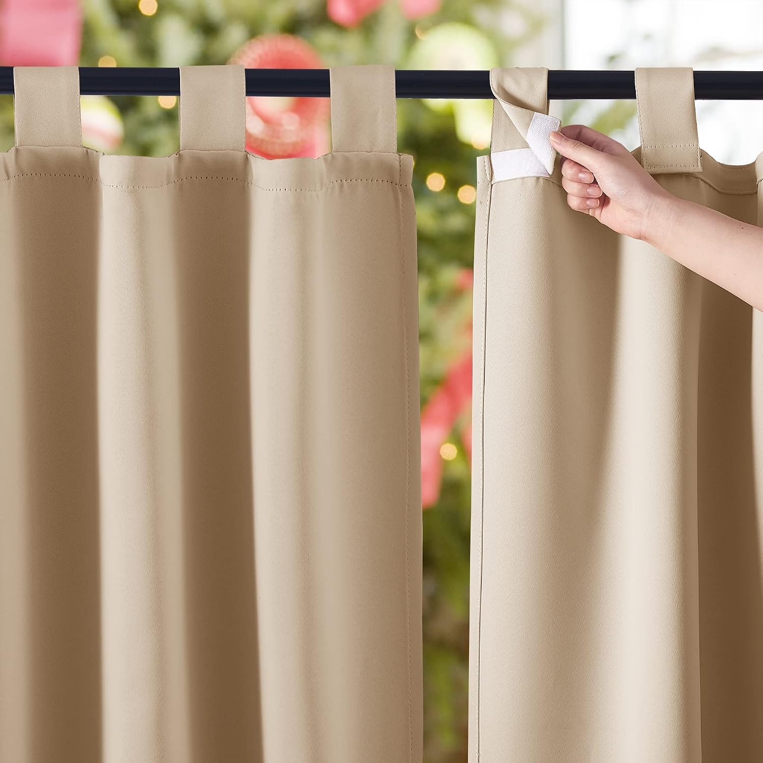 Detalle de NICETOWN 2 Panels Outdoor Curtains W84 x L84