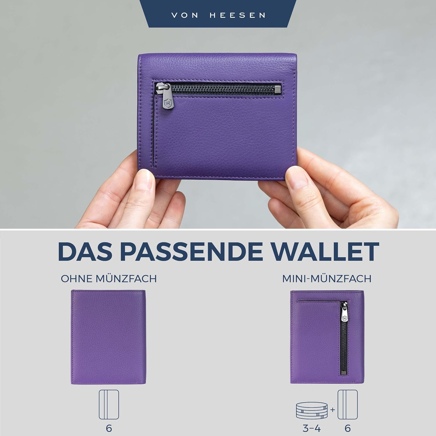 Thumbnail 5 de VON HEESEN Geldbörse mit Münzfach, RFID