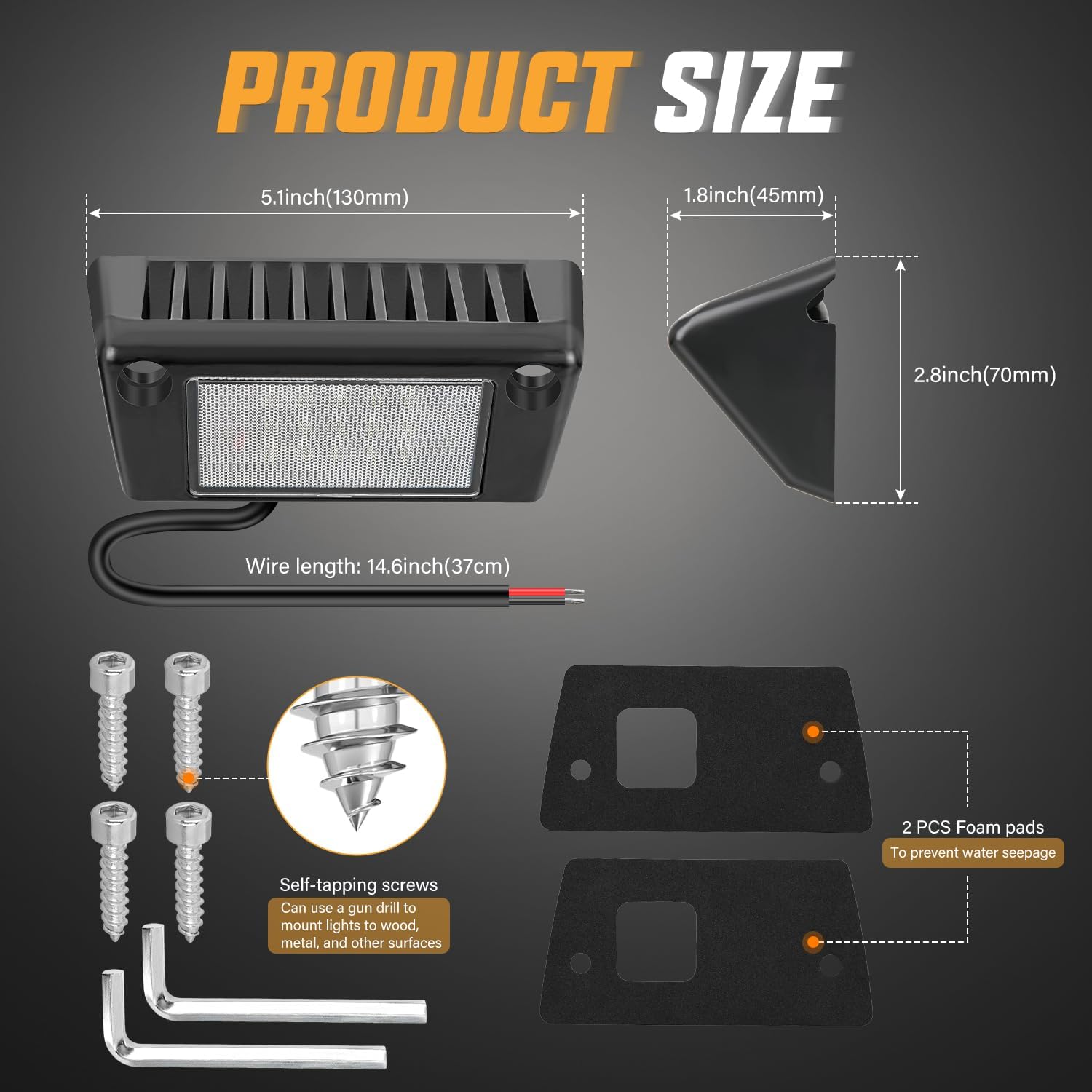 Detalle 2 de Nilight 5 Inch RV Porch Light 15W đ