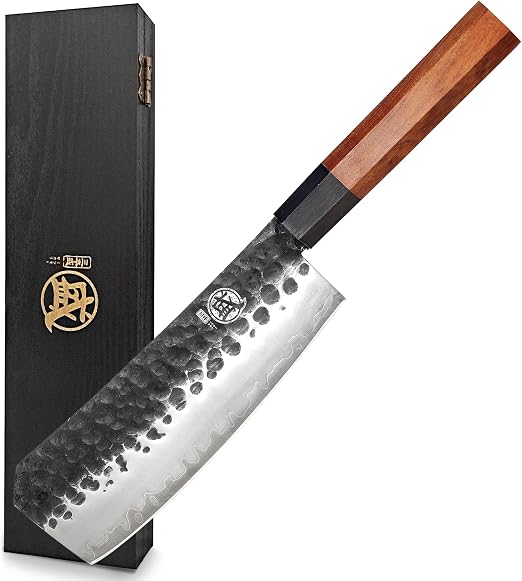 Detalle de MITSUMOTO SAKARI Cuchillo Carnicero Profesional 19cm 🍖