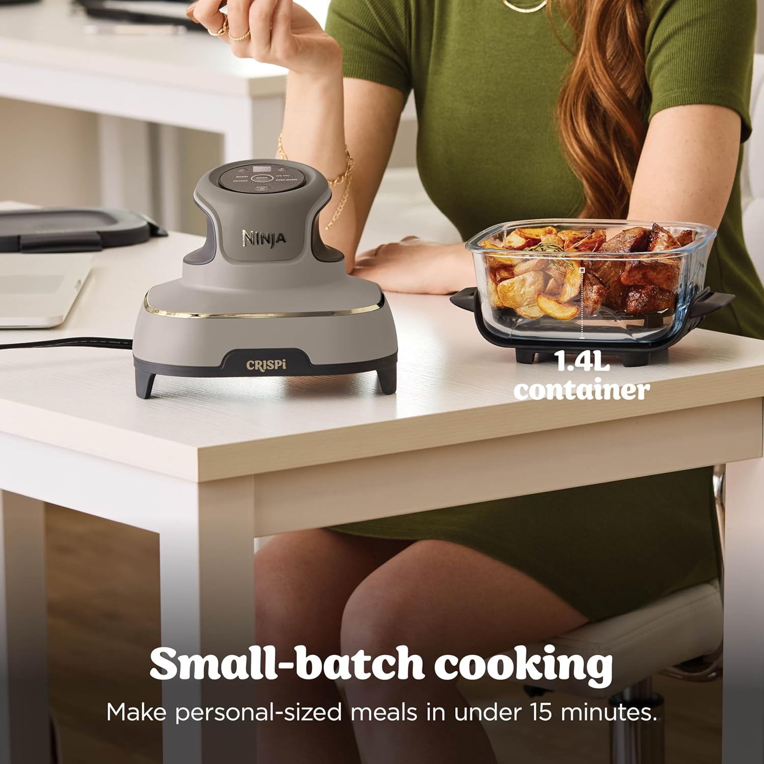 Thumbnail 6 de Ninja CRISPi Portable Air Fryer 3.8L (FN101UKSTGD): 4-in-1, Stone Gold