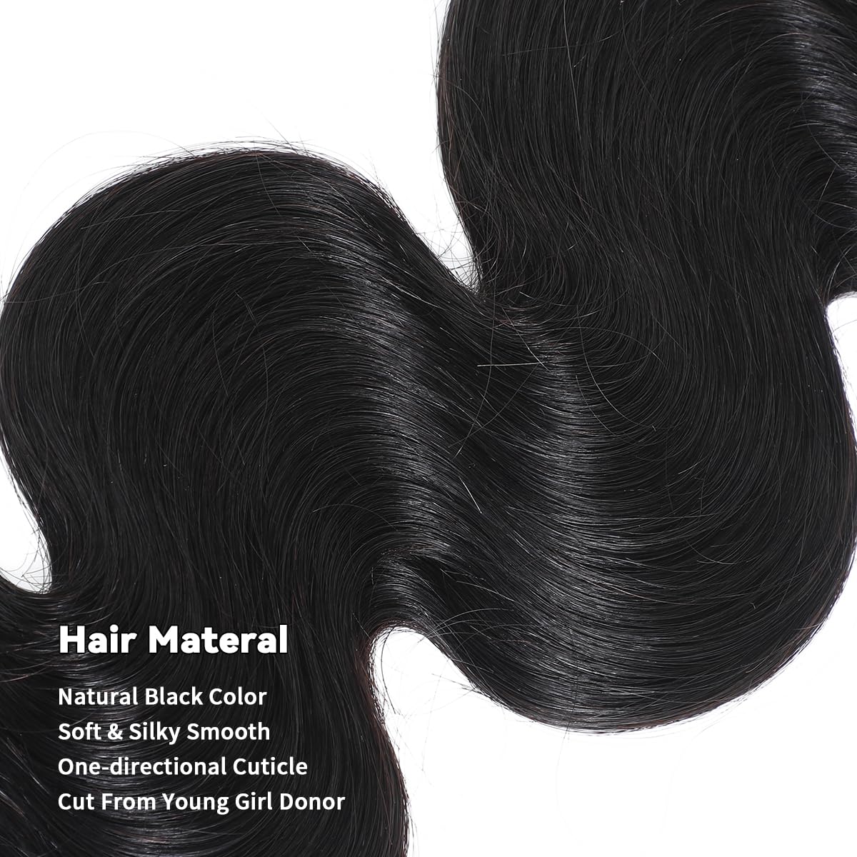 Thumbnail 3 de 16A Raw Body Wave Human Hair Bundles — Indian Virgin 4-Package (20, 22, 24, 26 in)