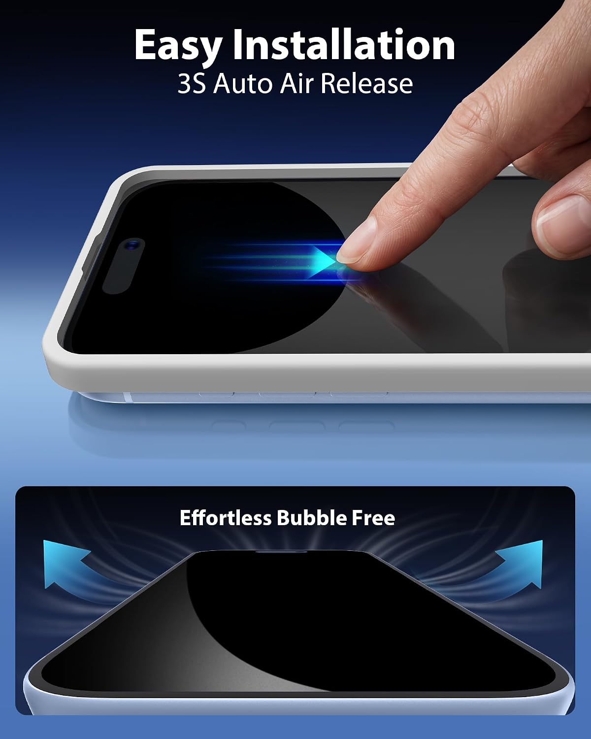 Thumbnail 6 de Mkeke iPhone 18 Pro Screen Protector, 3-Pack 9H Tempered Glass