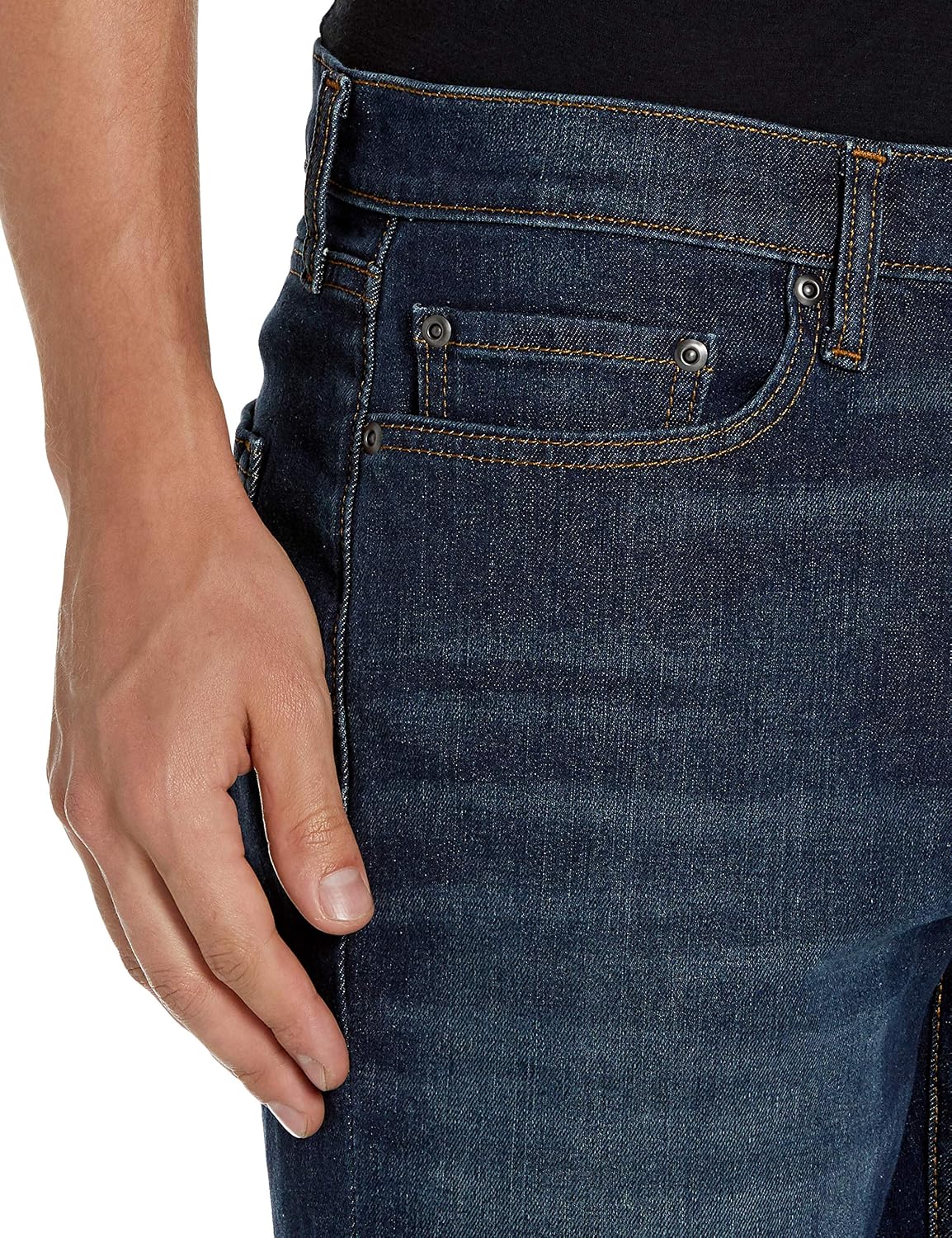 Thumbnail 2 de Amazon Essentials Jeans Slim Fit Elasticizzati Uomo – Blu Scuro Vintage (34W/32L), Taglio Dritto