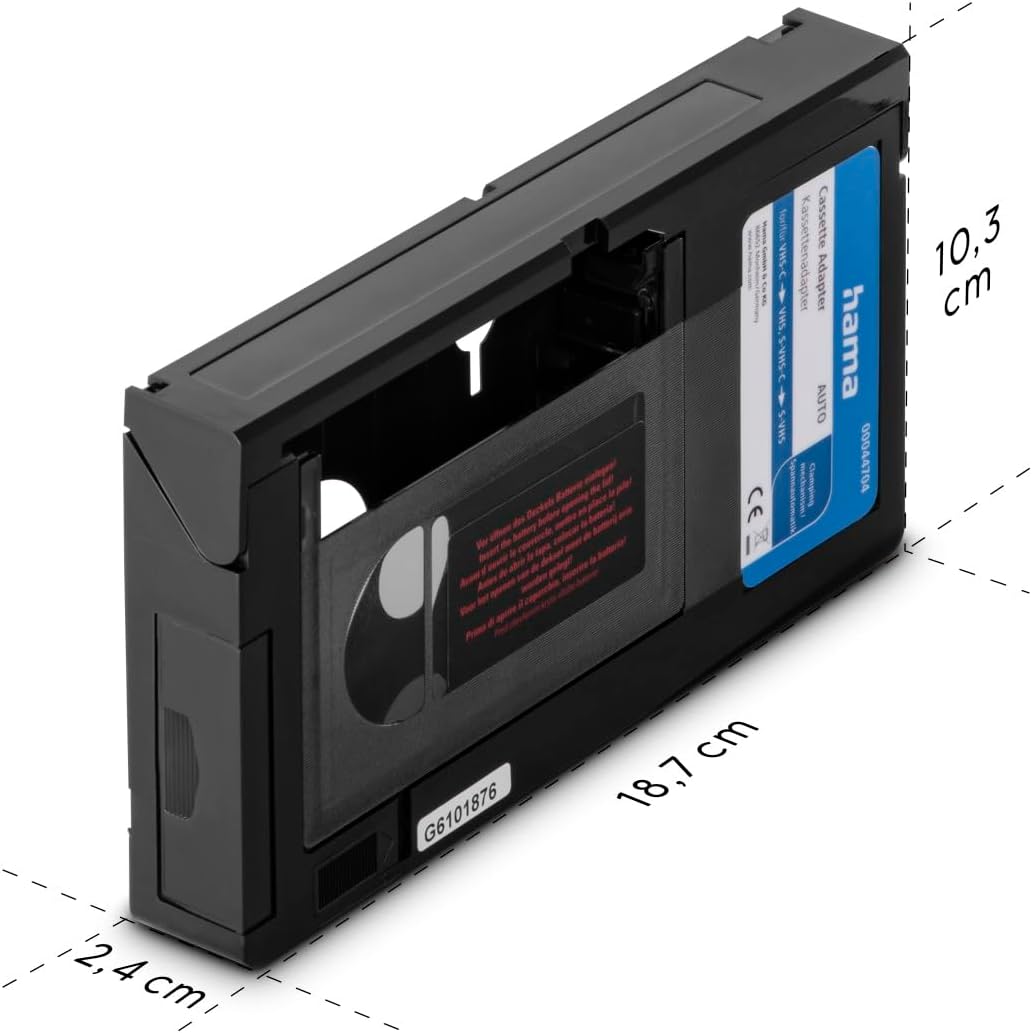 Thumbnail 4 de Hama Adaptateur cassette VHS-C vers VHS motorisé (VHS-C/VHS, 6 mm) pour magnétoscope