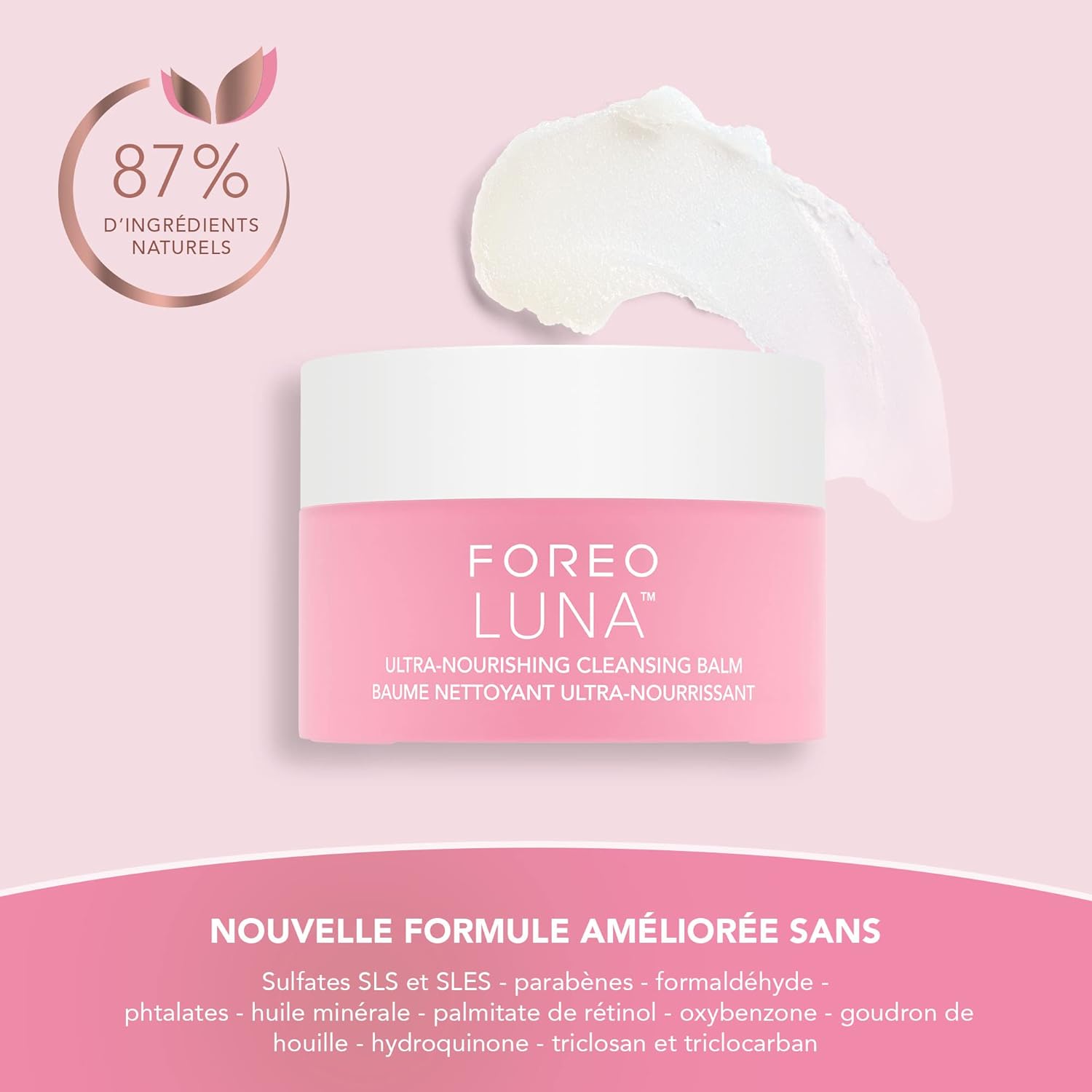 Detalle 2 de FOREO LUNA Baume Démaquillant Ultra-nourrissant (yeux waterproof) — huile/bálsamo démaquillant visage et yeux, 15 ml