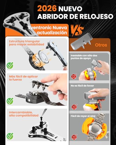 Thumbnail 1 de Eventronic Herramientas Relojero: kit completo para cambiar pilas, ajustar correas y quitar eslabones