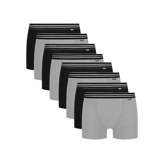 Detalle de Dim Boxer Homme Lot de 8 – Coton stretch Confortable et Maintien Quotidien, Ceinture Classique
