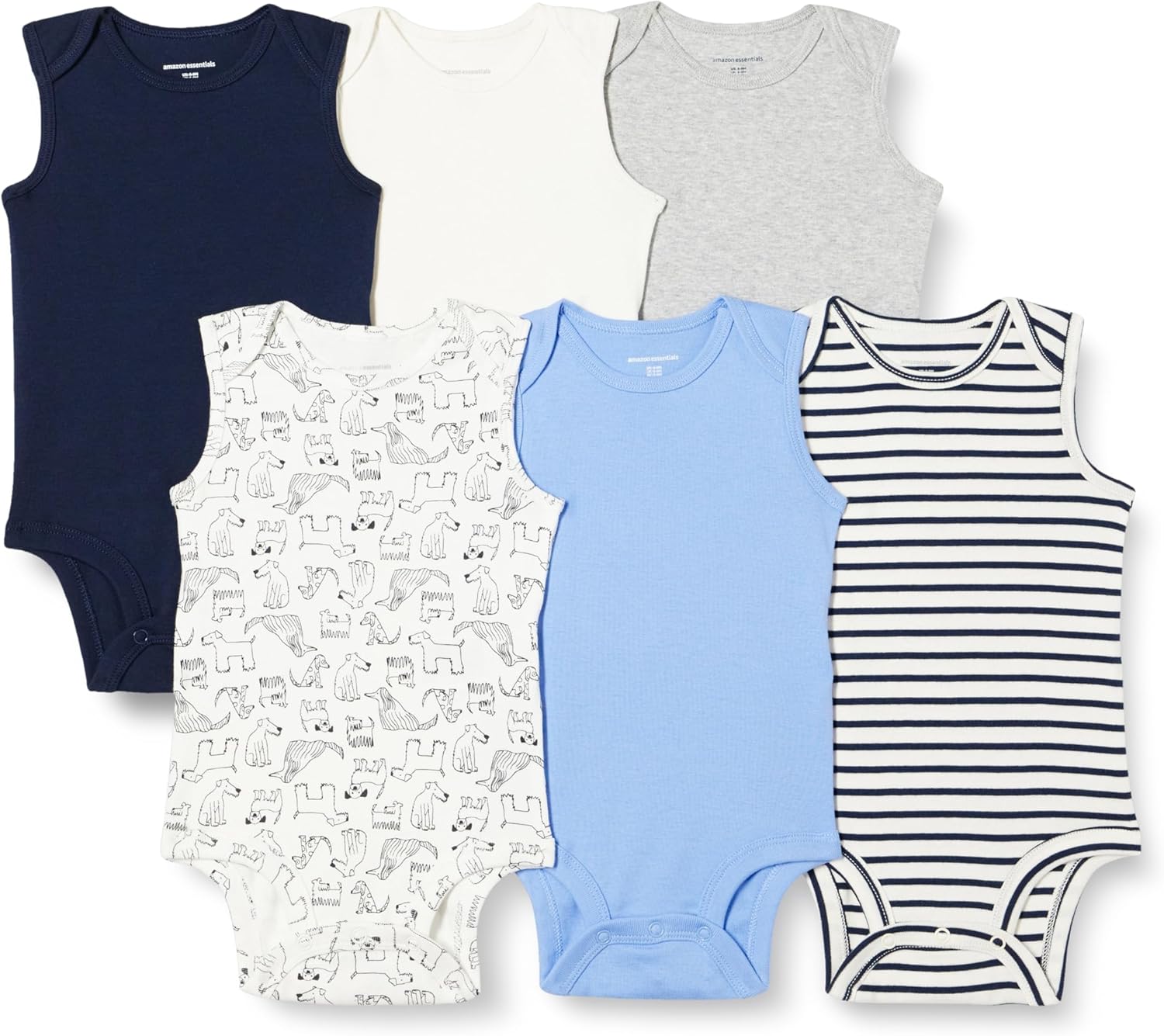 Thumbnail 5 de Amazon Essentials body bimbo unisex 0-24 mesi a maniche corte (senza maniche) in cotone