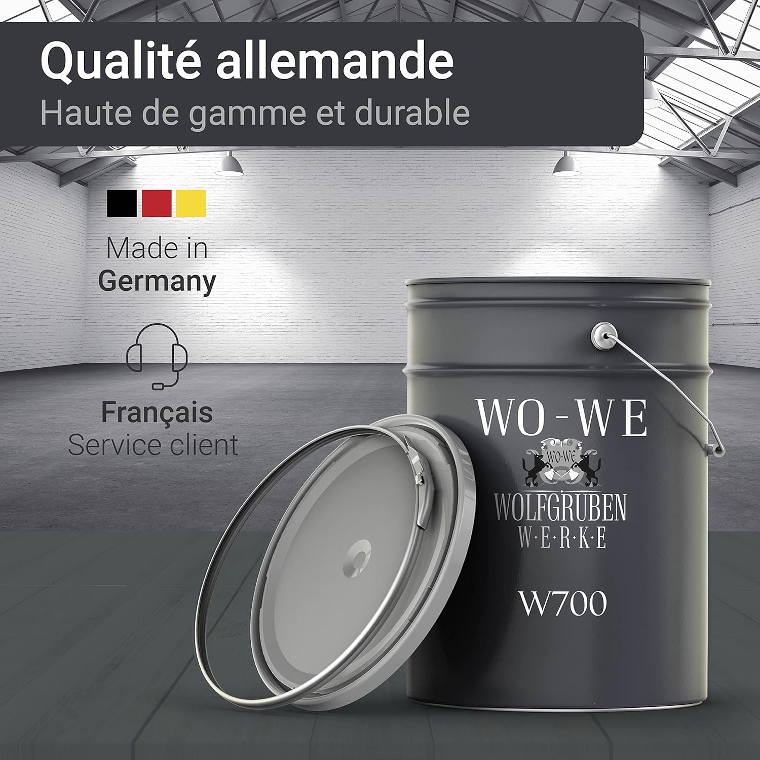 Thumbnail 4 de WO-WE W700 Peinture sol RAL 9005 5L