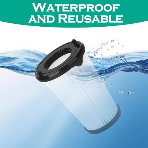 Detalle de 8er-Set HEPA Filter kompatibel mit AEG AEF150-Serie (CX7, HX6, QX8) inkl. Reinigungsbürste – Wiederverwendbar