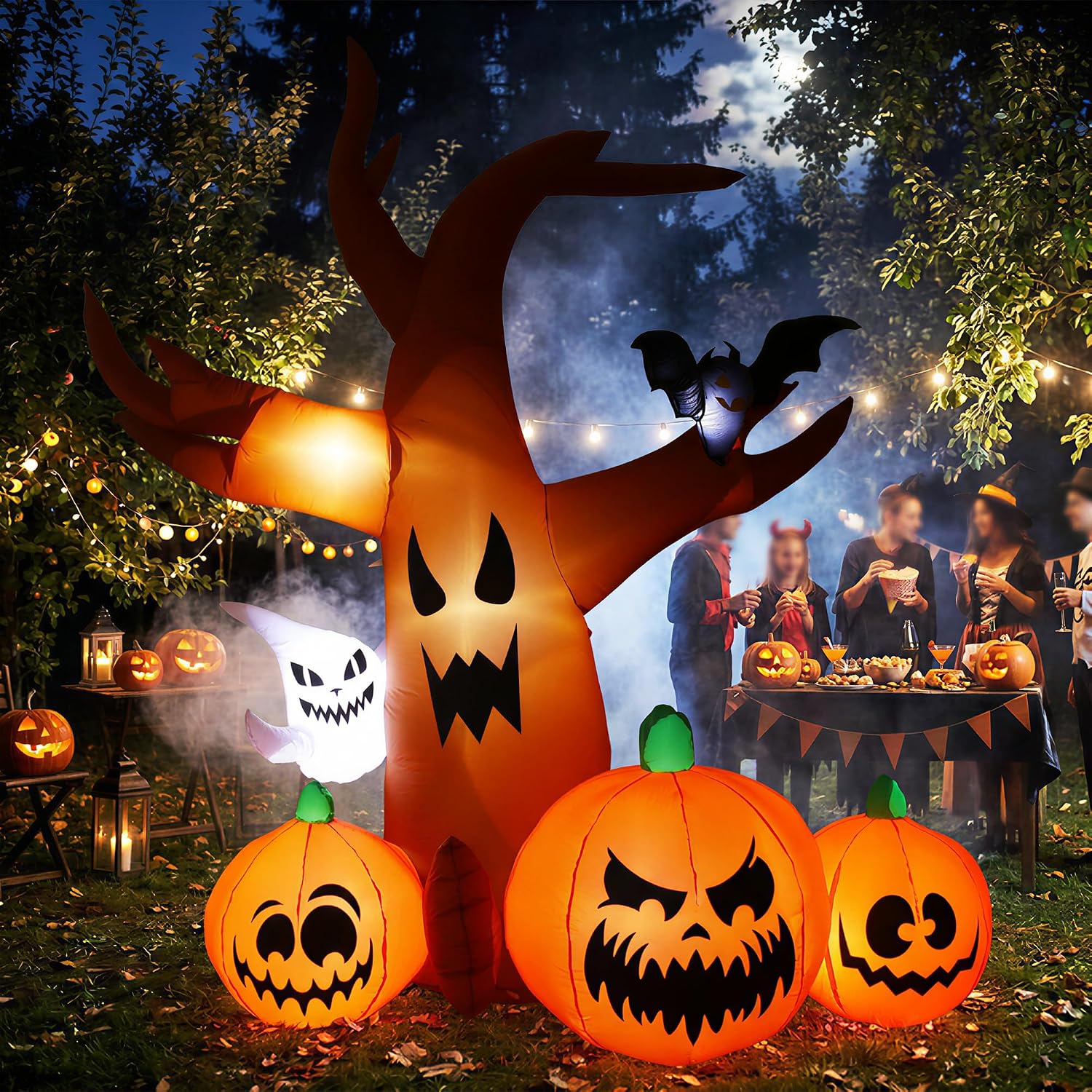 Detalle de NovaFloat 01 Halloween Inflatable Spooky Tree with Built-In LED Lights