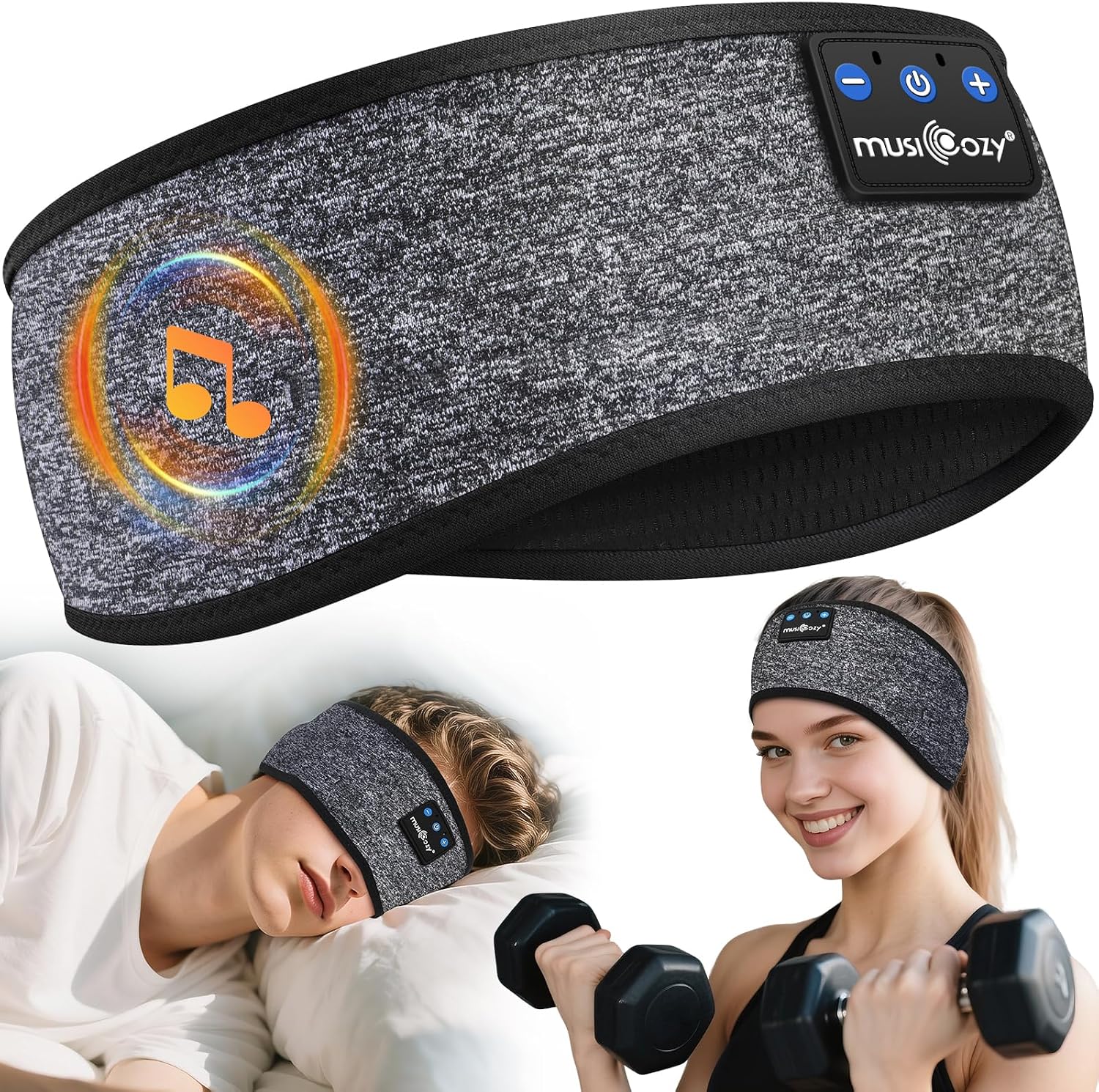 Detalle de MUSICOZY Sleep Headphones Headband 16H