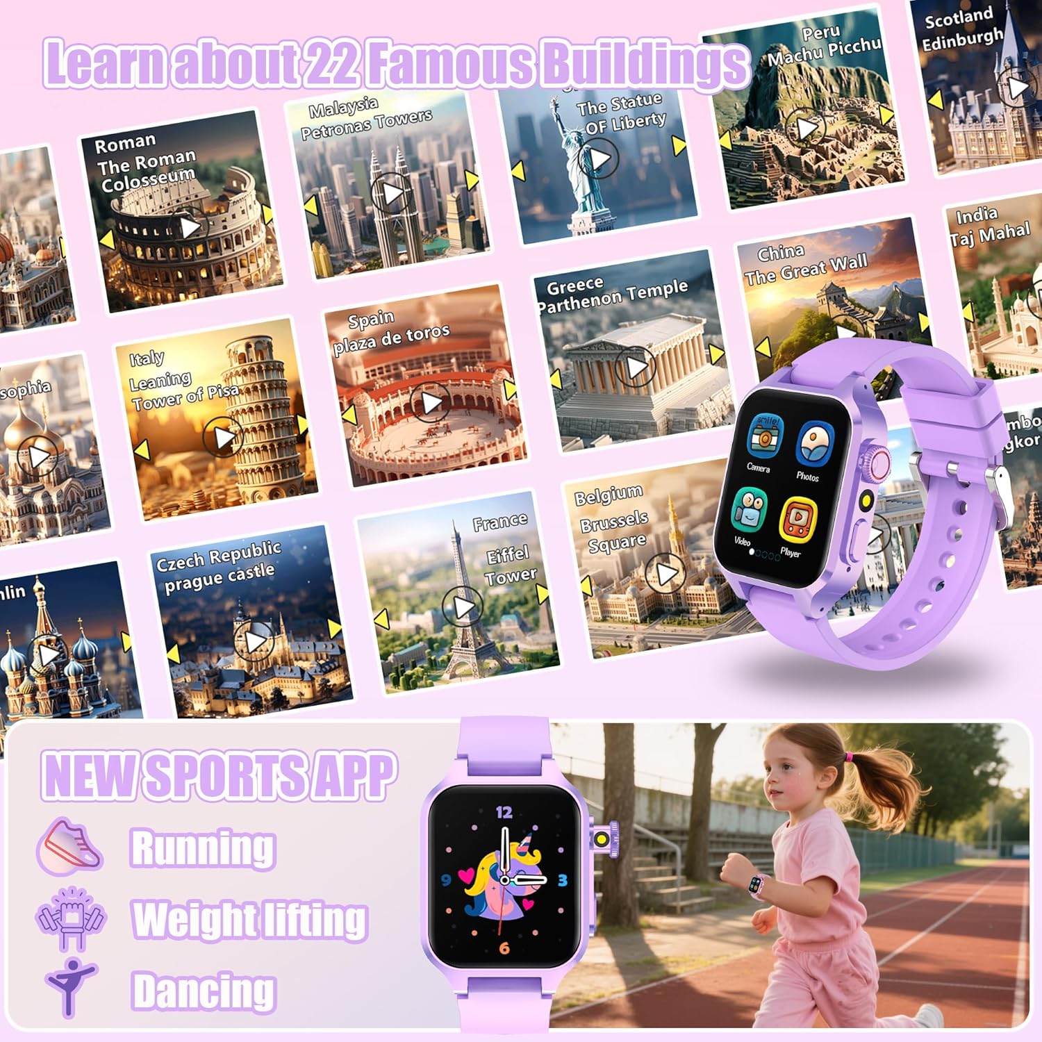 Thumbnail 6 de Ruopoem Smartwatch per Bambini con 32 Giochi: divertimento educativo e controllo parentale in un unico device