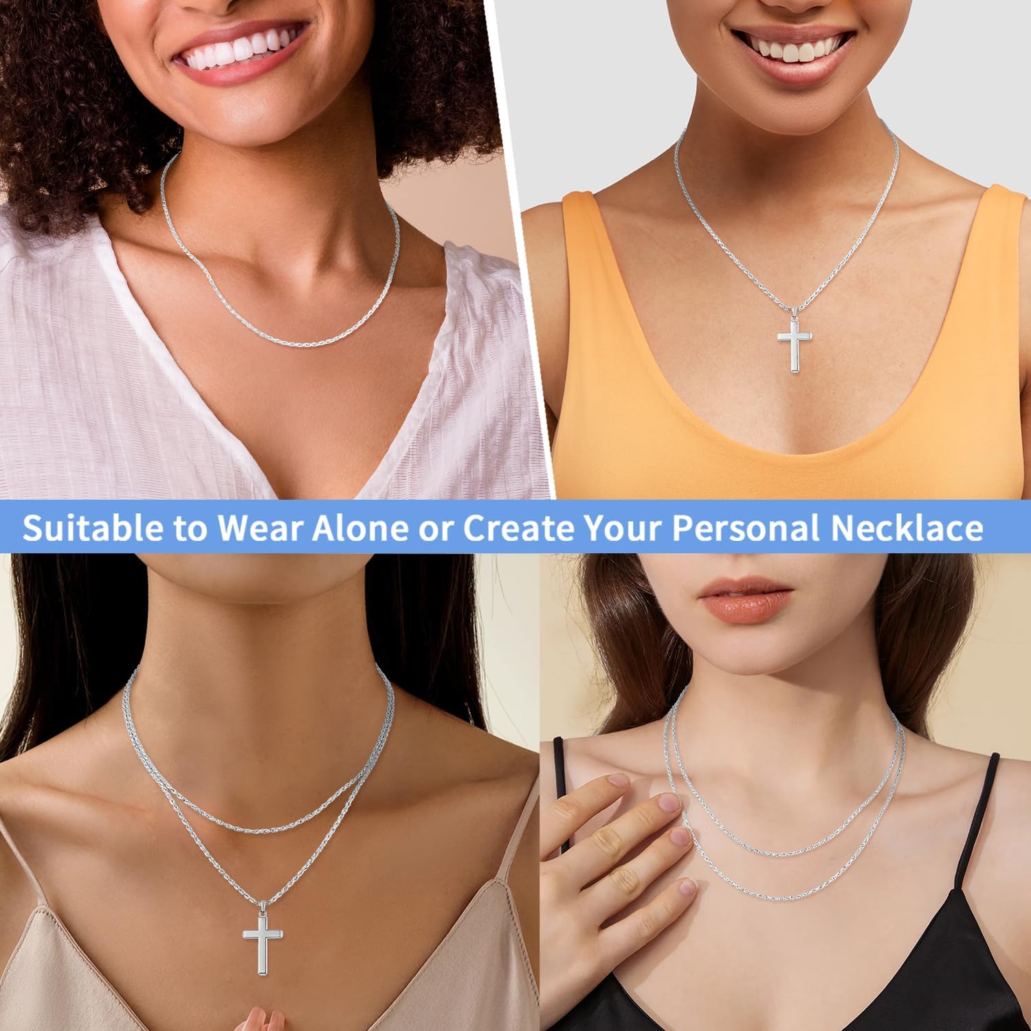 Detalle de Jewlpire Rope Chain Necklace, 1.5mm