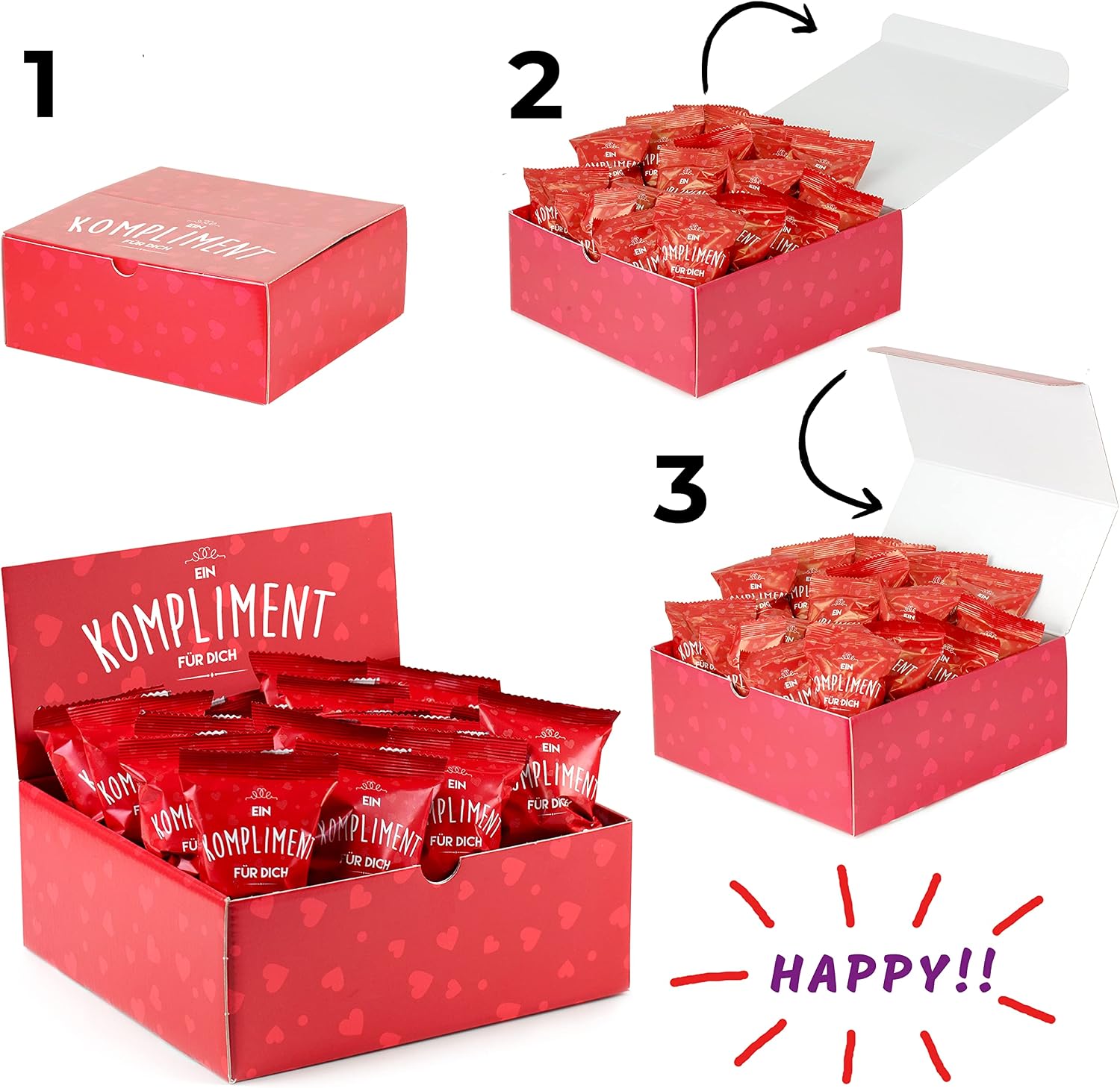 Thumbnail 4 de 25er Box Glückskekse Kompliment