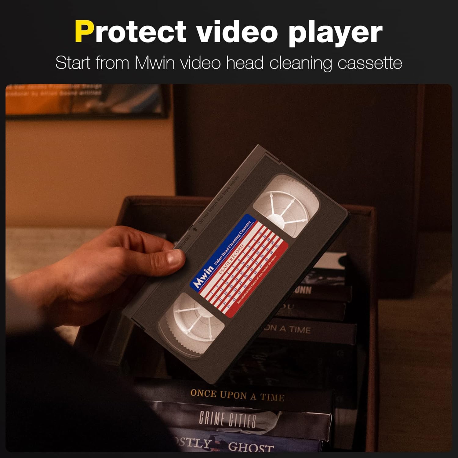 Thumbnail 6 de Mwin VHS Video Head Cleaner: pulitore a secco riutilizzabile per VHS/VCR, 50 utilizzi