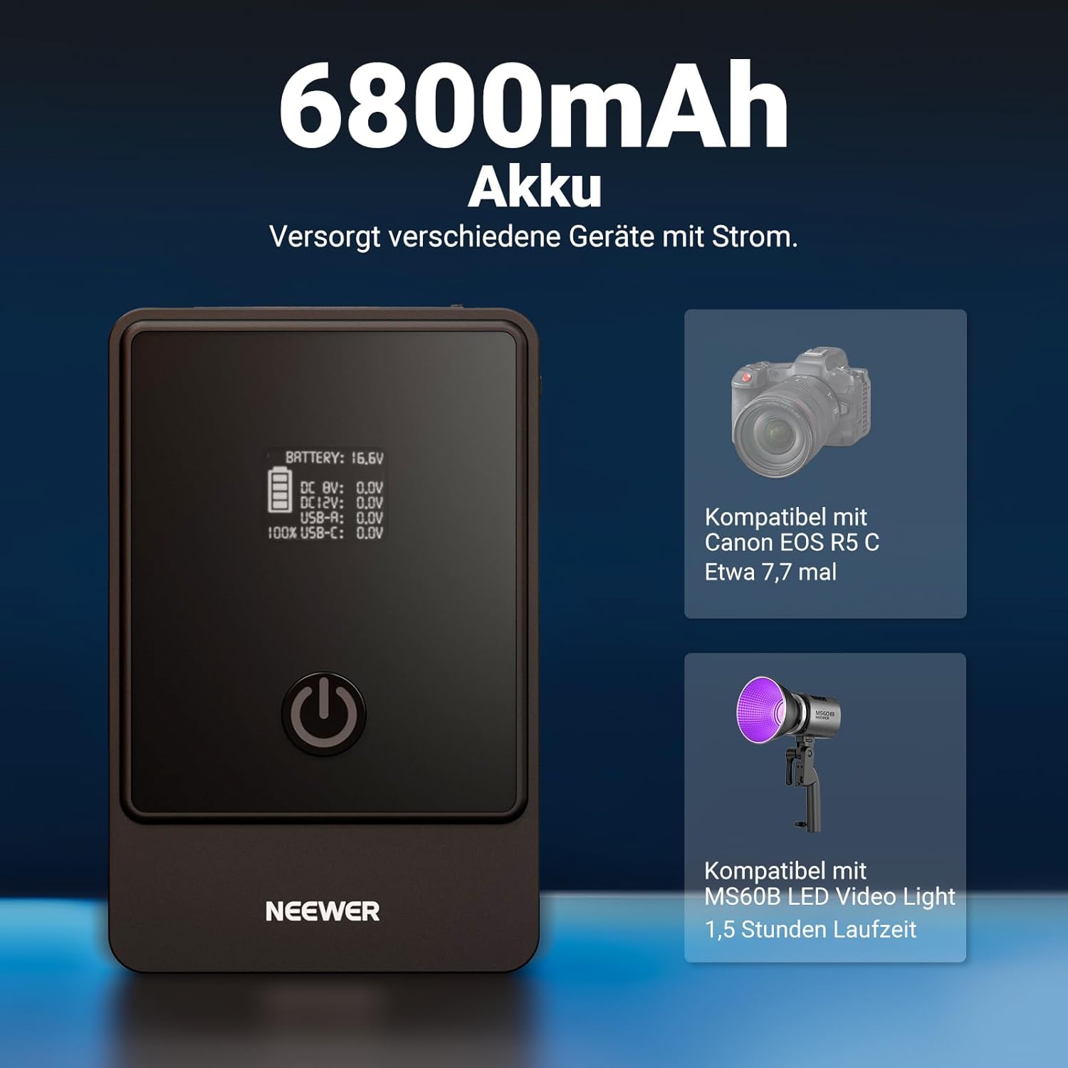 Detalle 1 de Mini V Mount Akku 6800 mAh 99 Wh