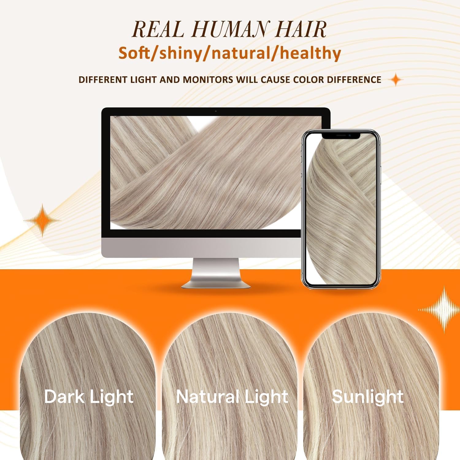Thumbnail 6 de Full Shine 18 Inch Blonde Clip-In Extensions 120g