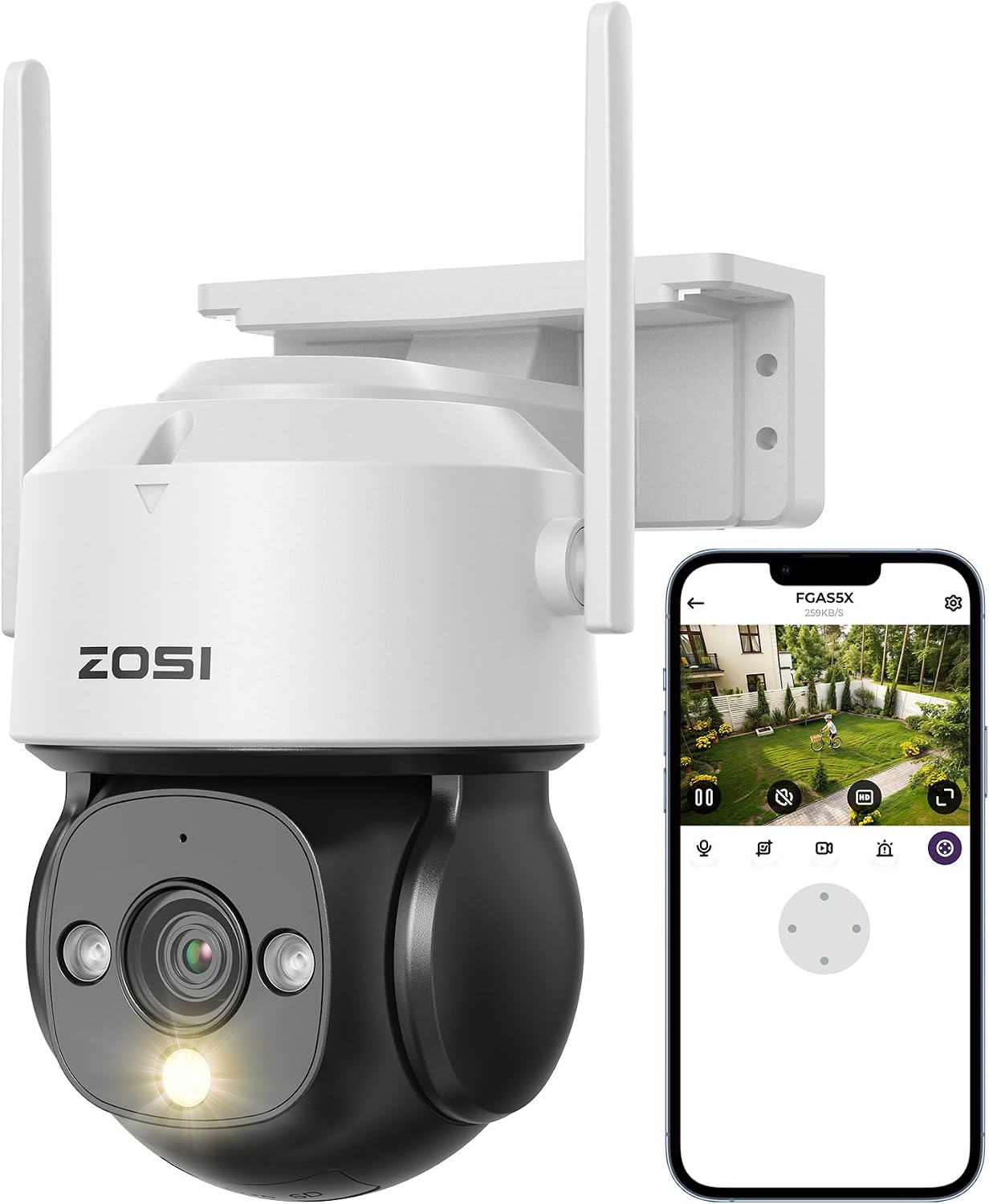 Detalle de ZOSI C290 2MP 360° Pan Tilt Überwachungskamera