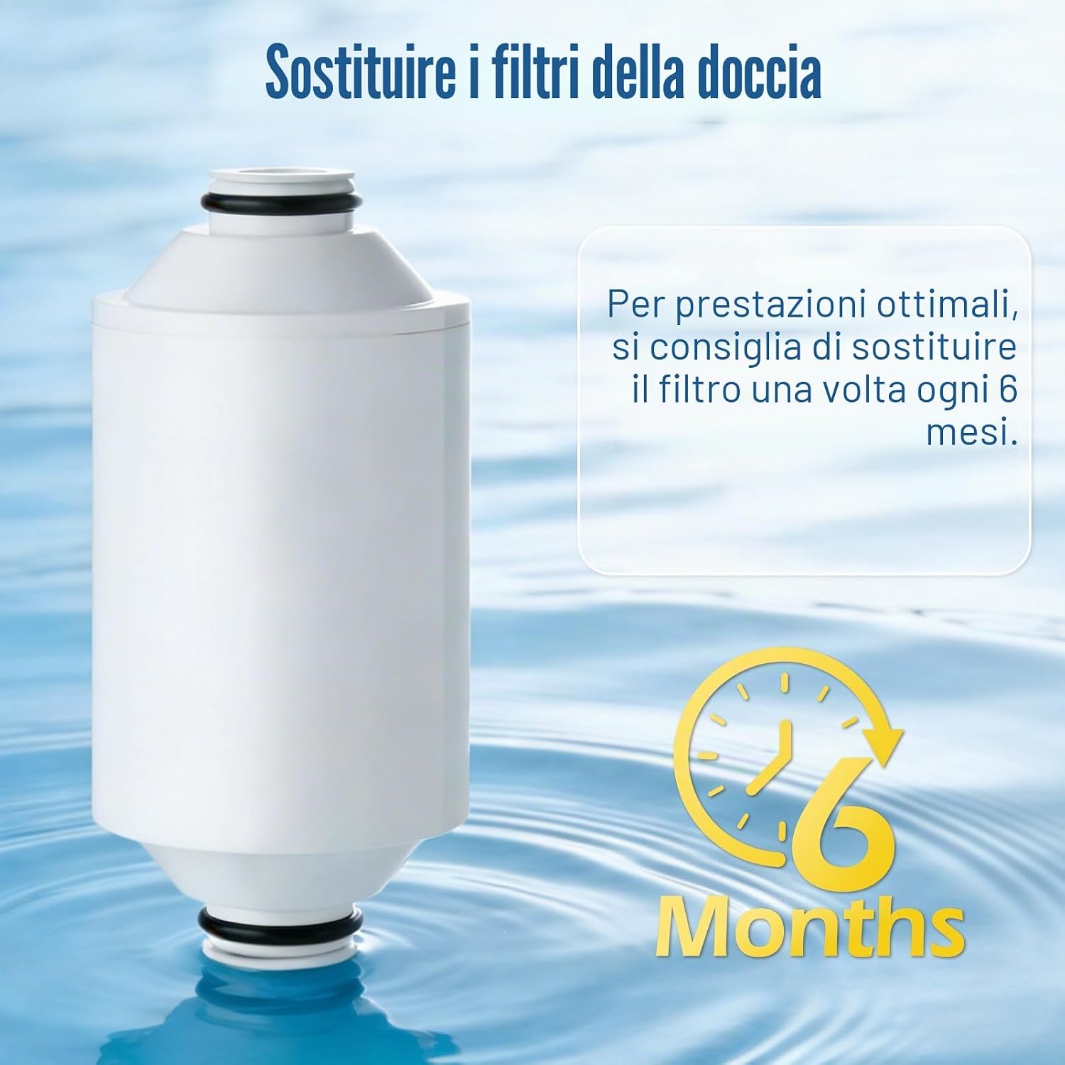Thumbnail 6 de Cartuccia di ricambio filtro AWP175 per doccia Philips AWP1775CH (confezione da 3) – elimina cloro e impurità e ammorbidisce l’acqua