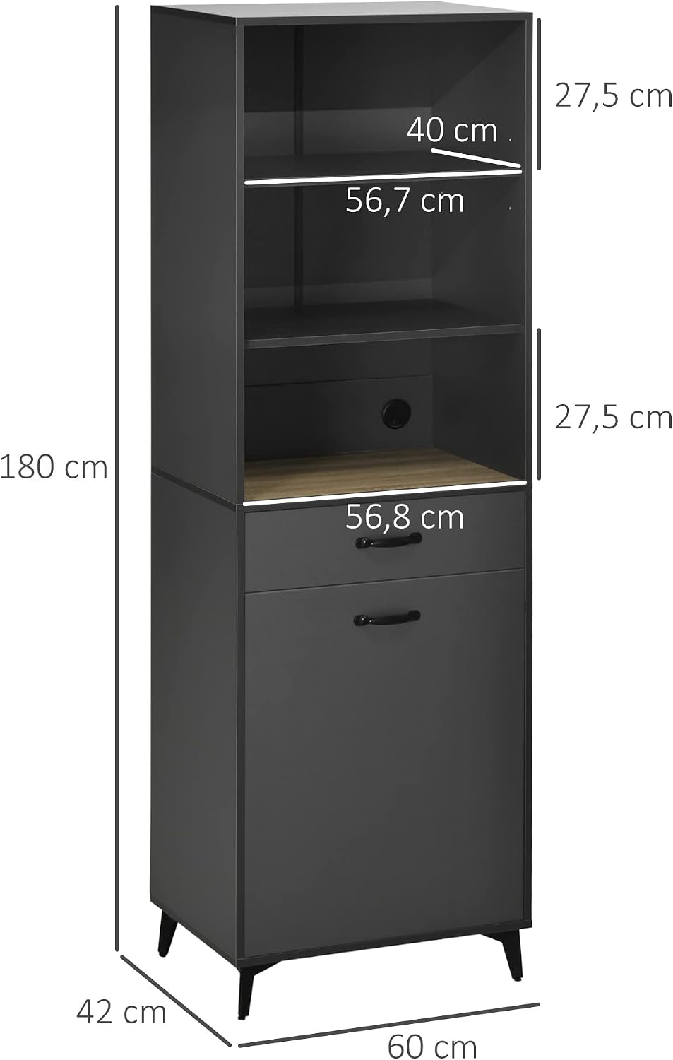 Detalle 1 de HOMCOM Buffet Cuisine Armoire 180 cm