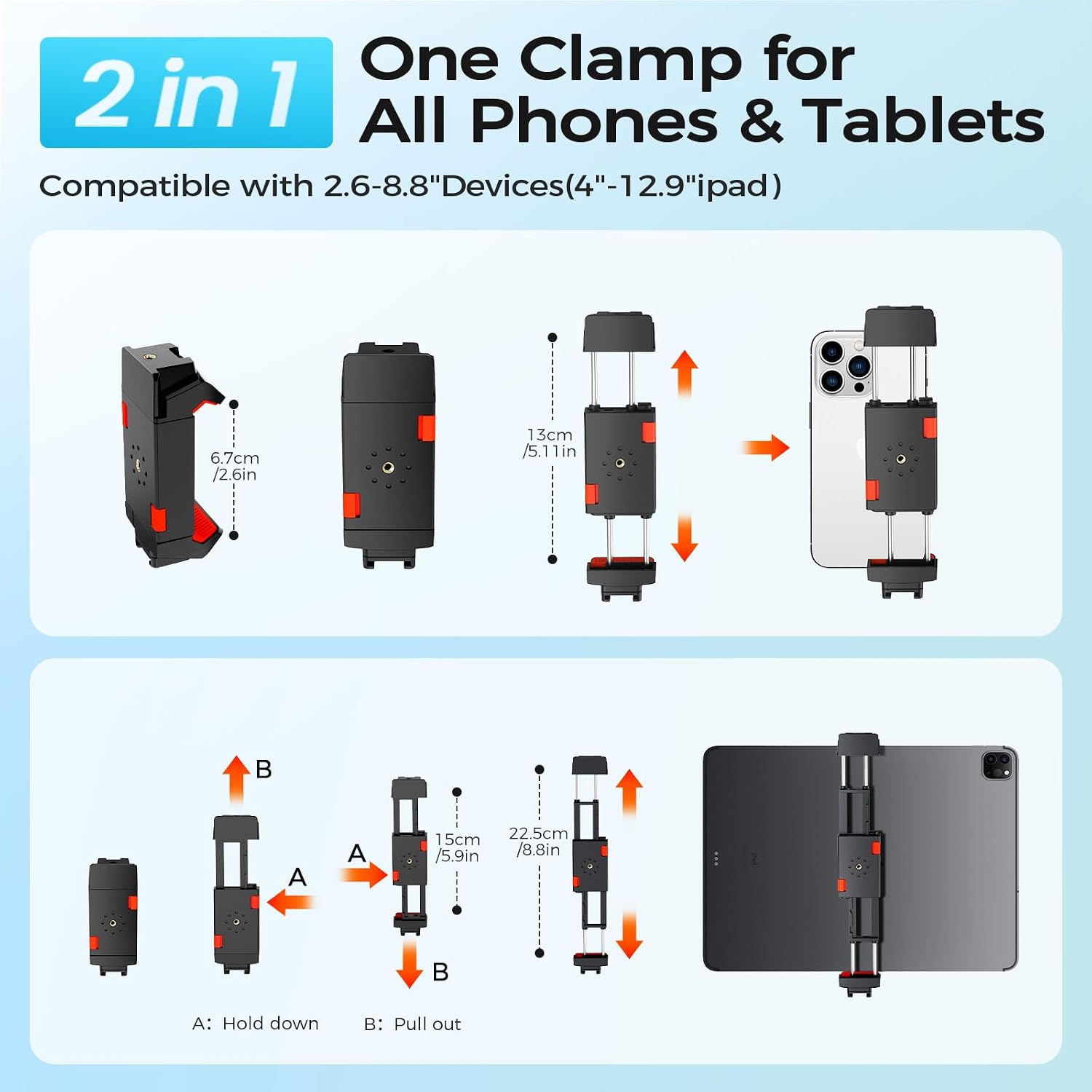 Thumbnail 1 de MACTREM 67" Tripod Stand for iPhone/iPad