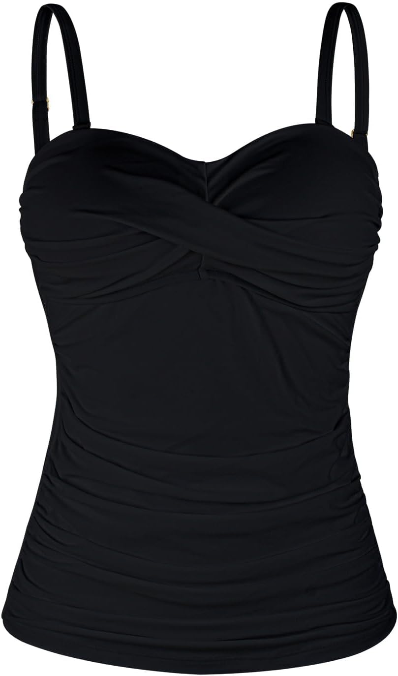 Thumbnail 6 de Ocean Blues Women's Twist Bandeau Swimsuit Top with Ruched Tummy Control