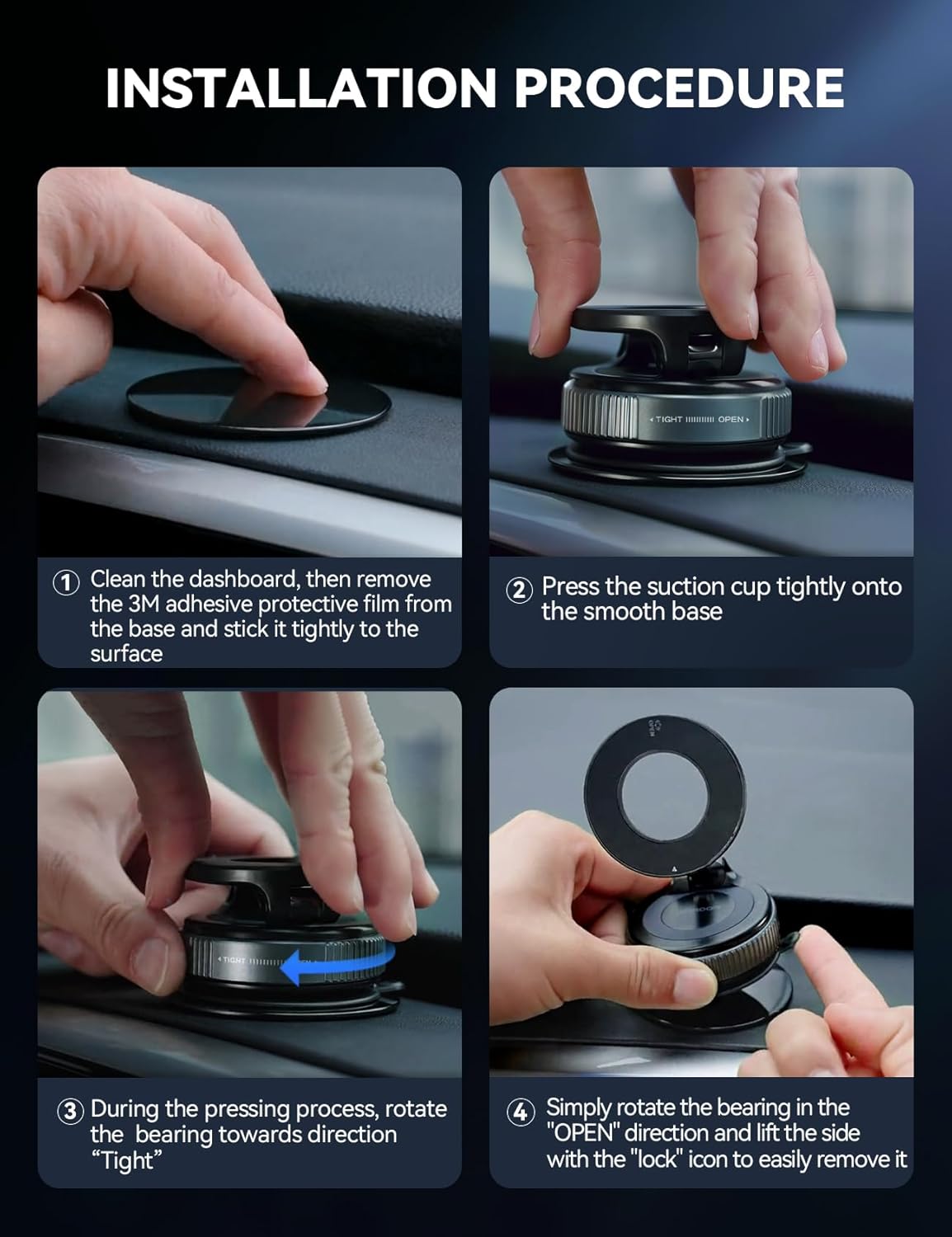 Thumbnail 6 de JOYROOM MagSafe Suction Cup Car Mount with 360° Adjustable Arm