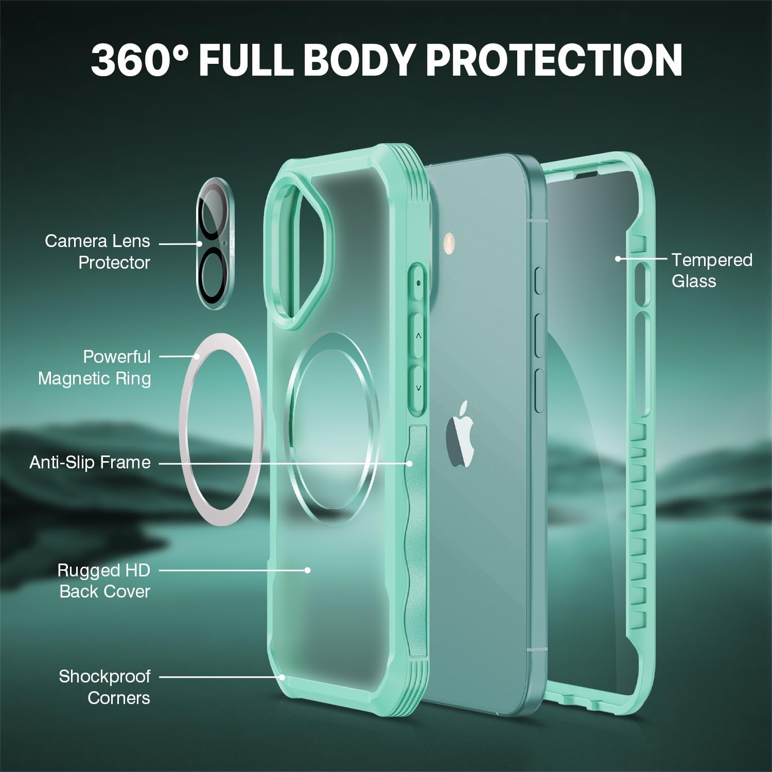 Detalle 2 de CENHUFO iPhone 16 6.1-inch shockproof case