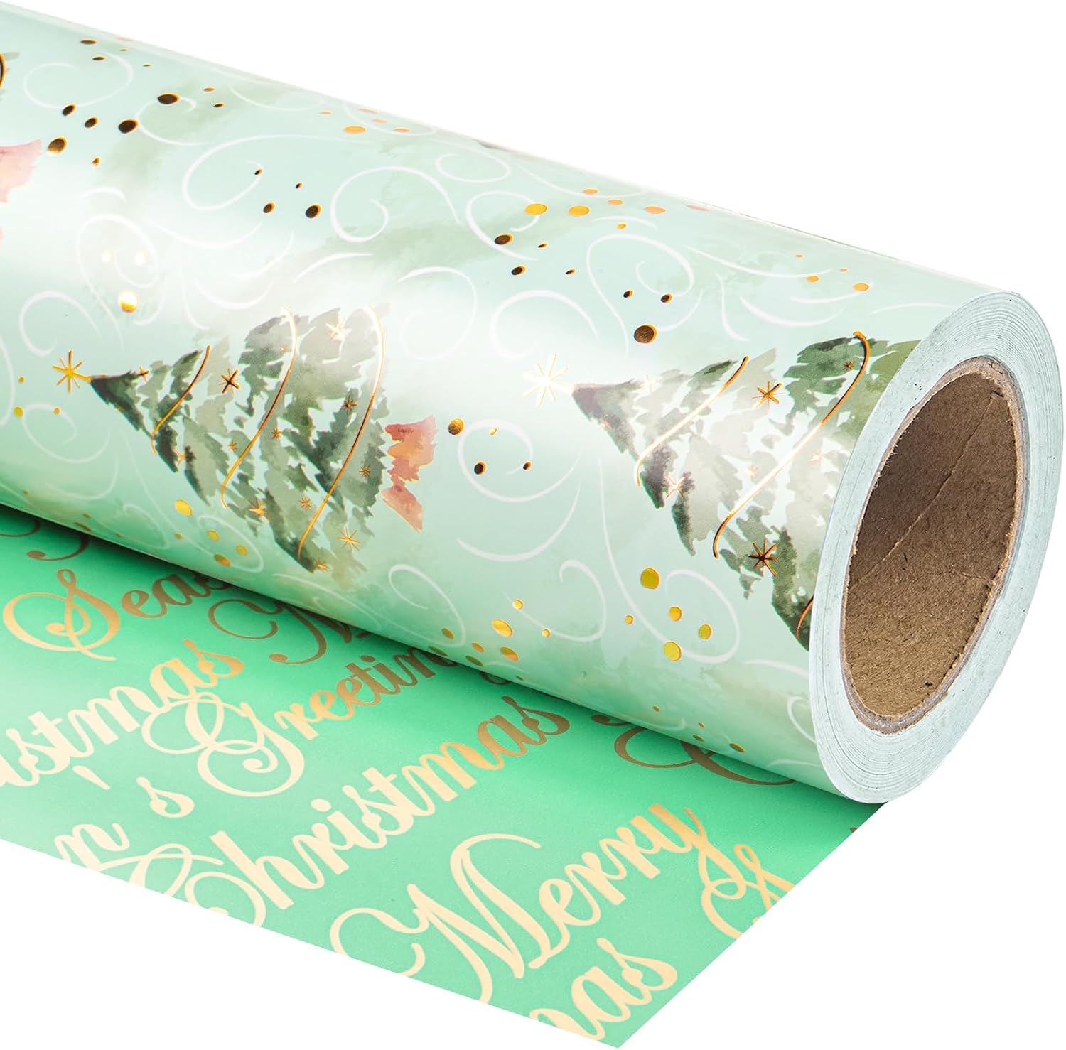 Detalle de WRAPAHOLIC Christmas Wrapping Paper, Mini Roll
