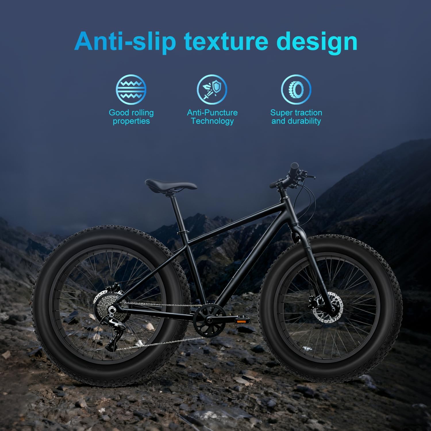 Thumbnail 1 de Pagpl 20x4.0/26x4.0 Fat Bike Tire, Folding Clincher for All-Terrain Riding