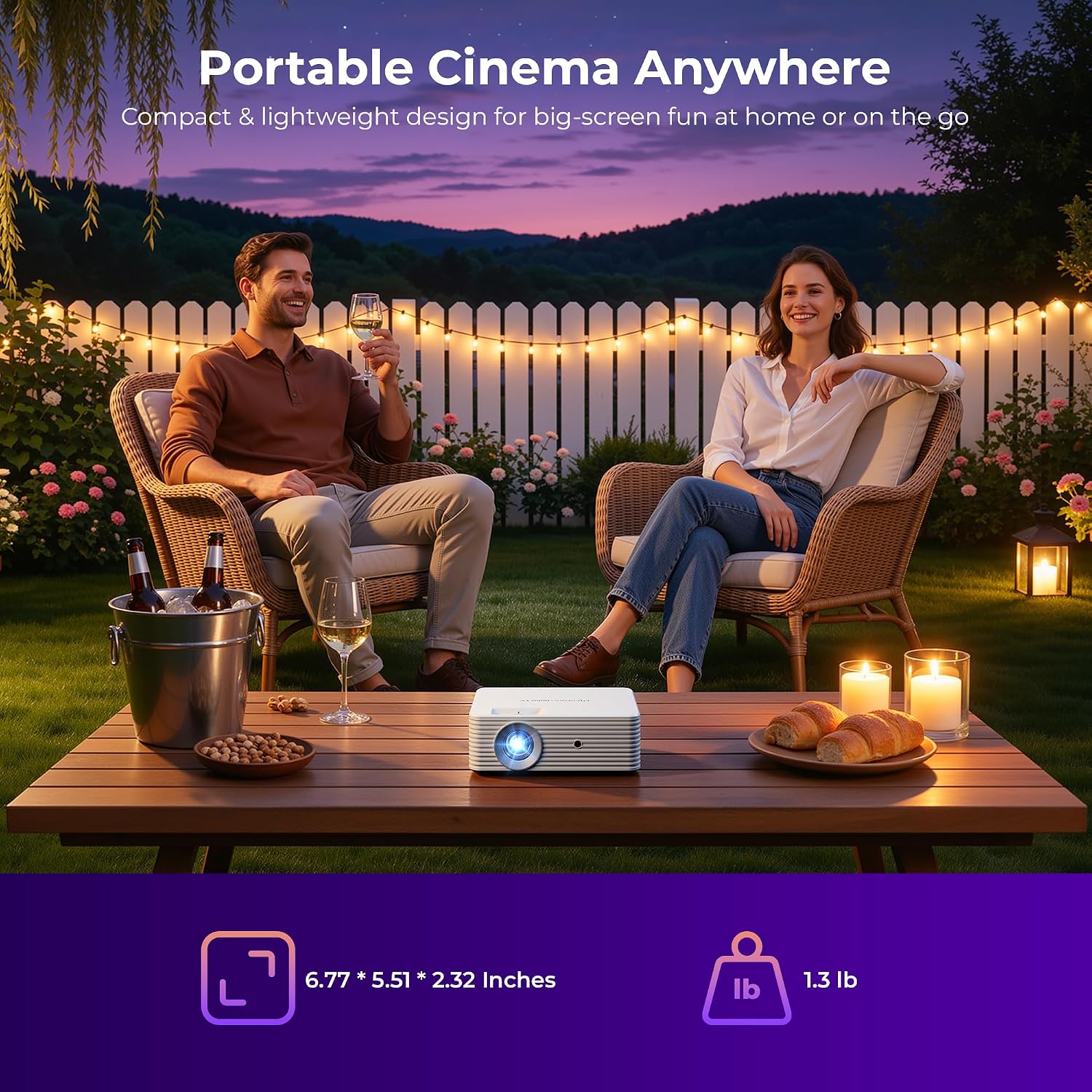 Thumbnail 6 de ELEPHAS Roku TV Smart Projector, 1280 x 720, Wi-Fi and Bluetooth