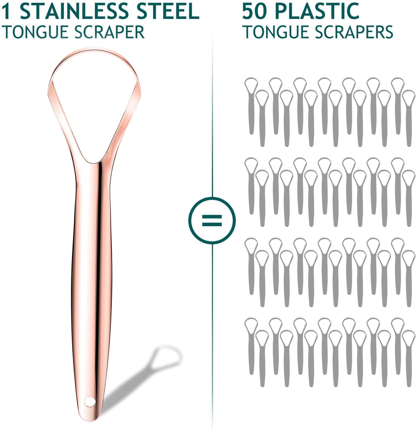 Detalle 2 de Easkep Tongue Scraper 2 Pack stainless steel