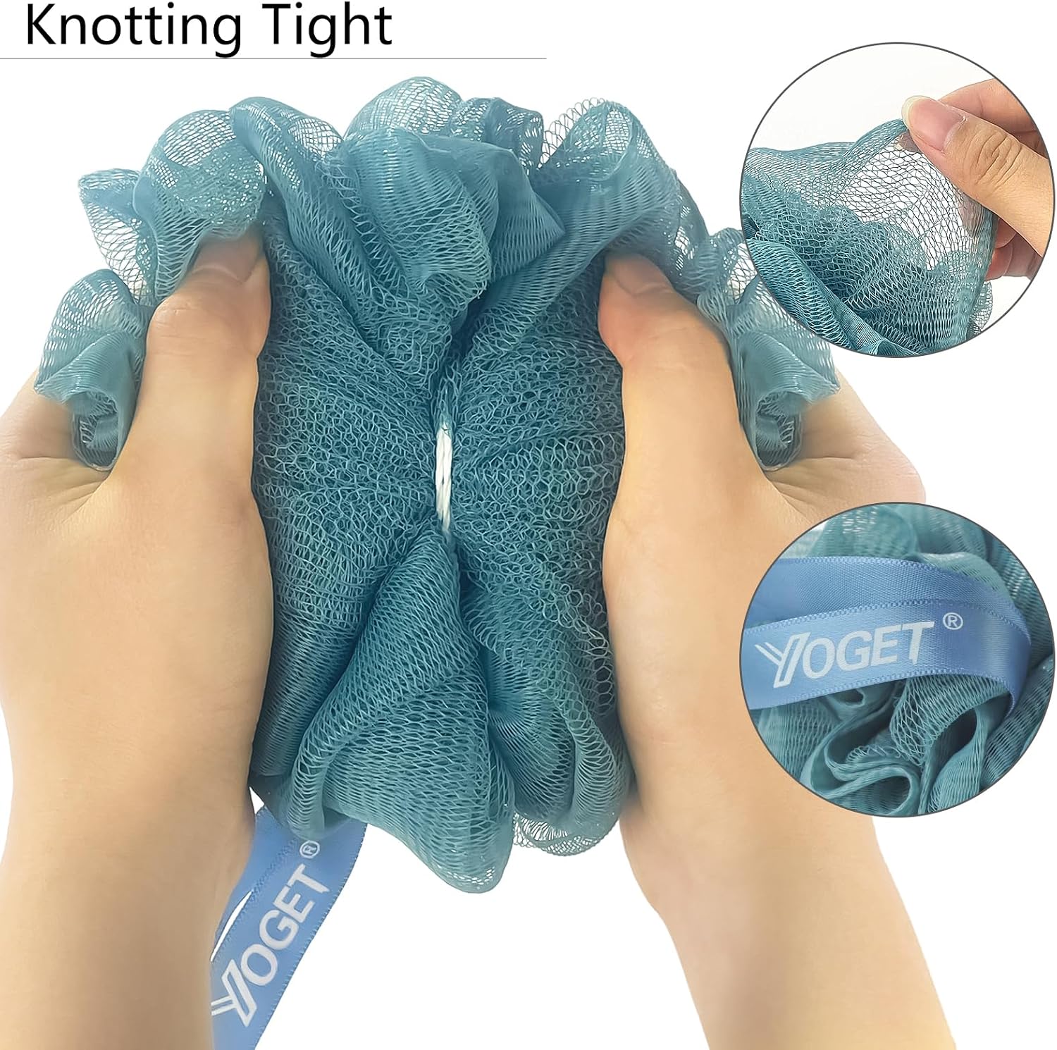 Detalle 1 de Yoget 4 Pack Shower Loofah Sponge (60G Bath Sponges) for Exfoliating, Cleansing & Smoother Skin