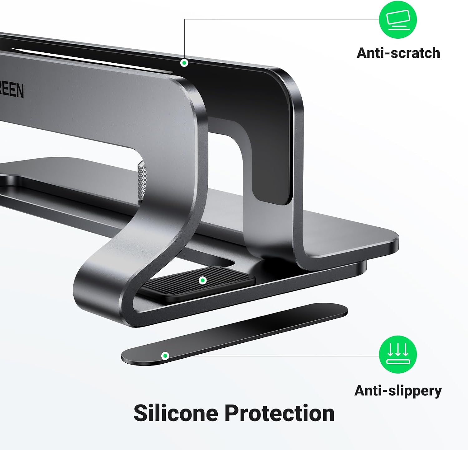 Detalle 2 de UGREEN Vertical Laptop Stand 1 aluminium laptop holder